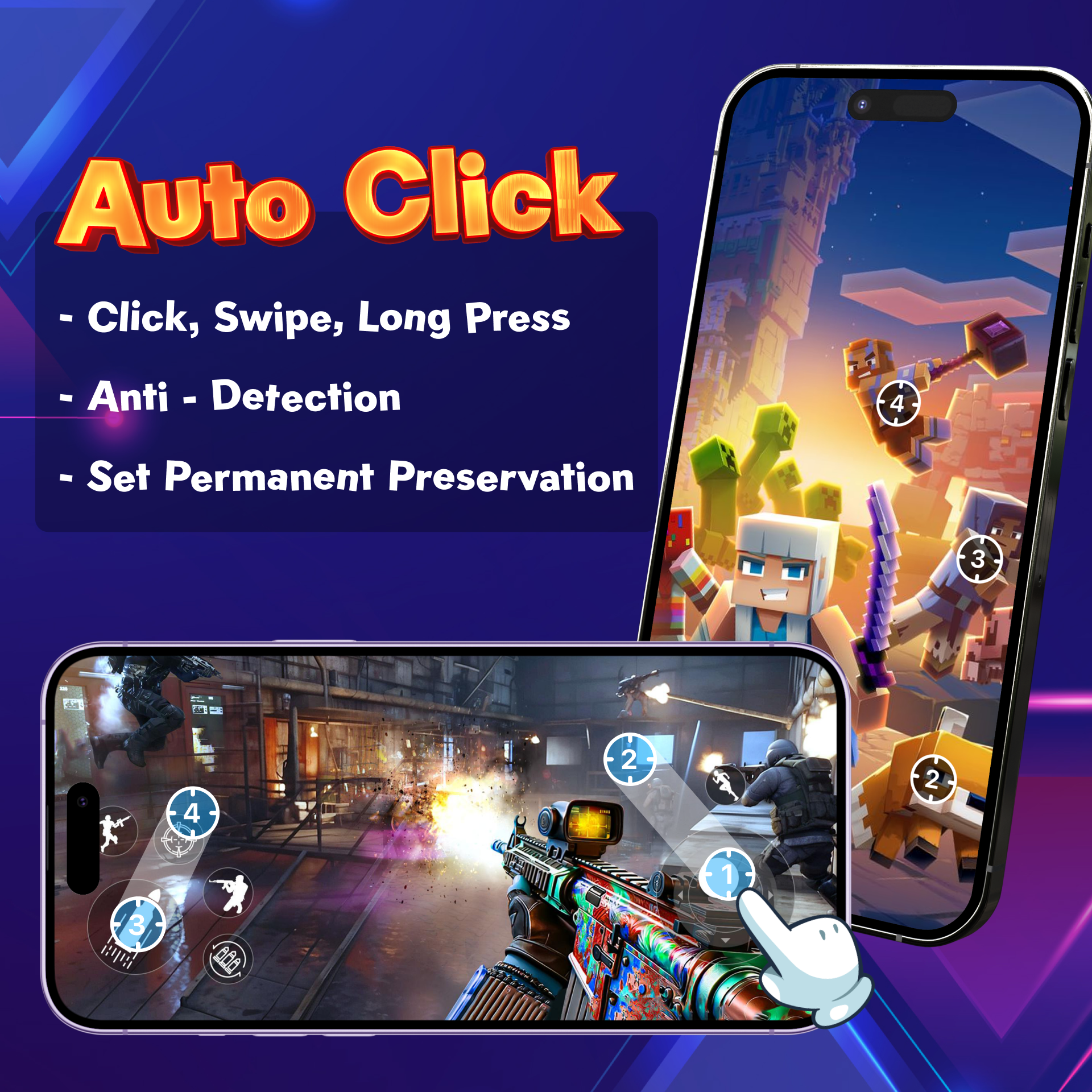 اسکرین شات 1 برنامه Auto Clicker Pro: Auto Tapper