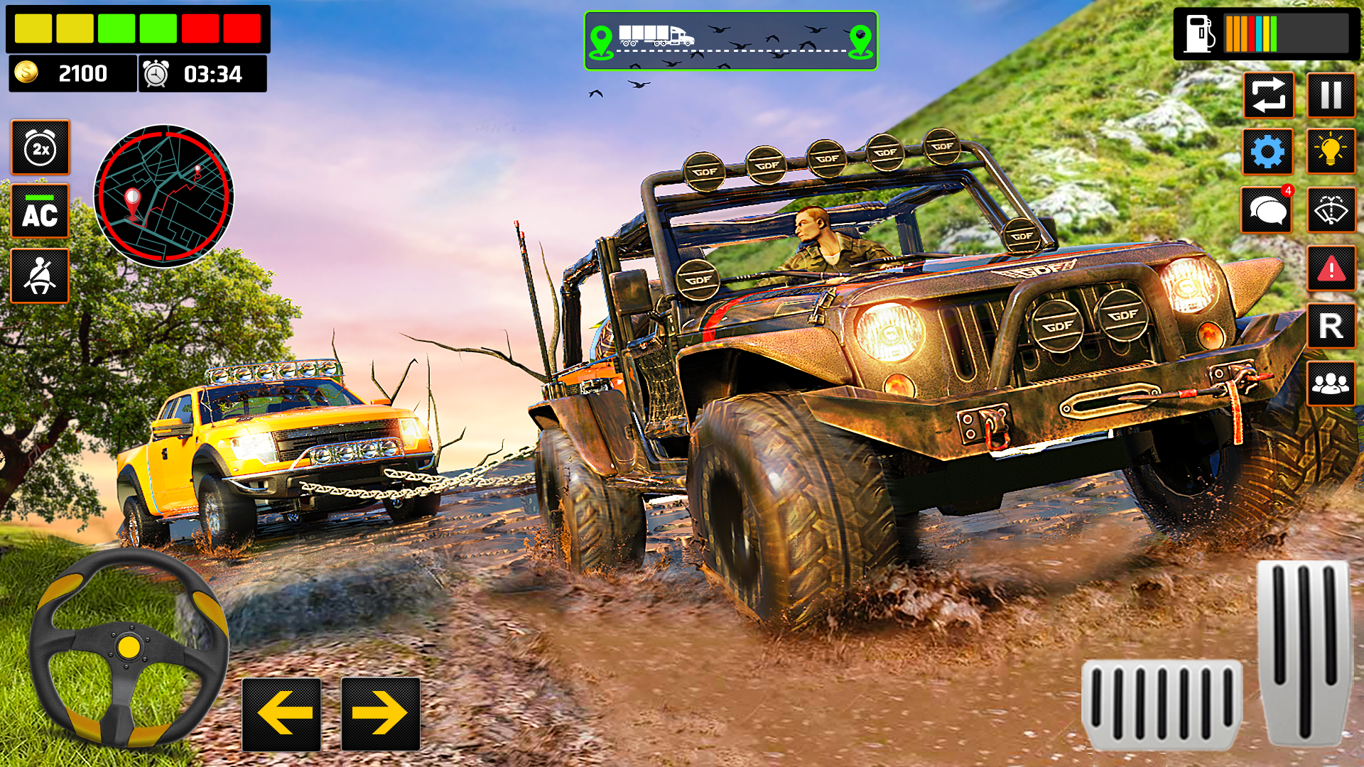 اسکرین شات 1 برنامه Offroad Mud Truck Transporter