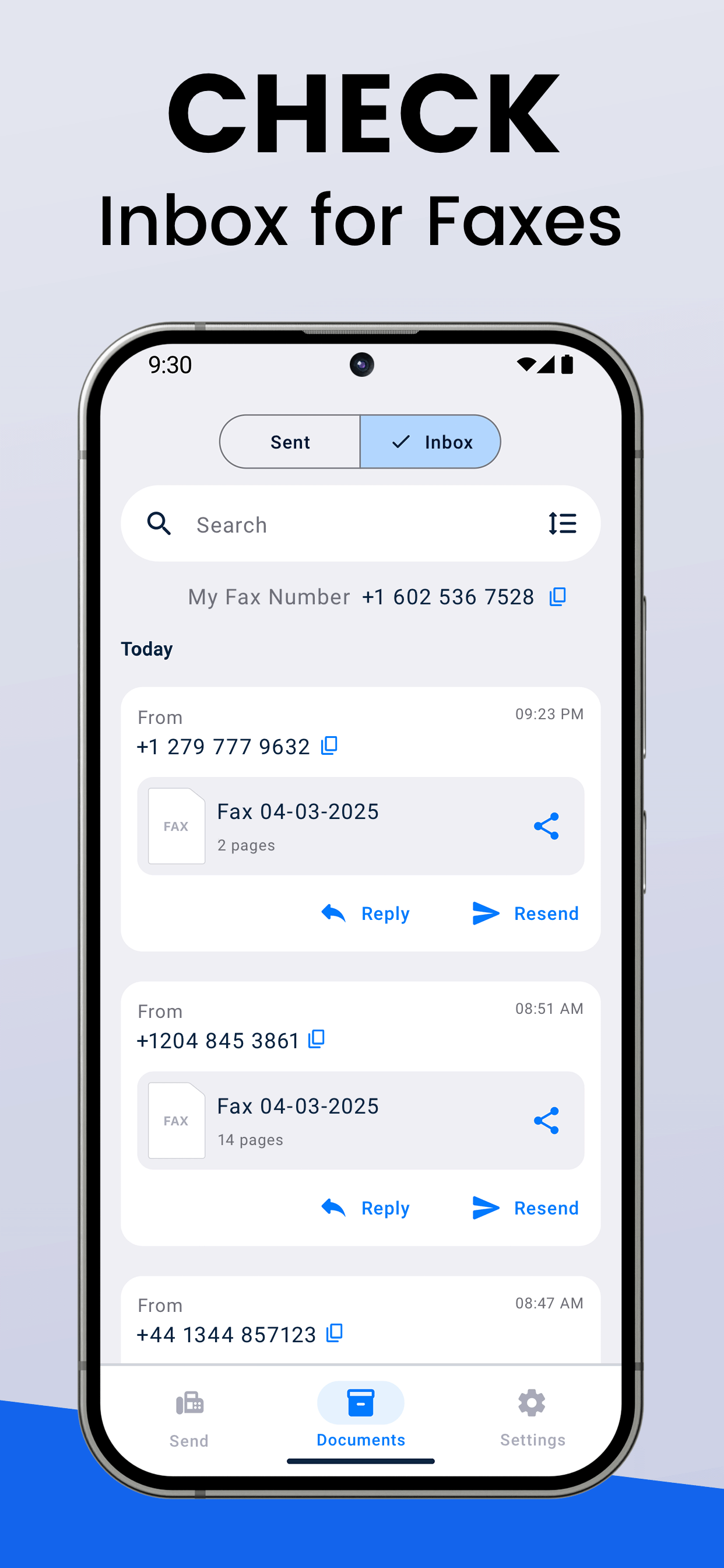 اسکرین شات 3 برنامه FaxFree: Send Faxes from Phone