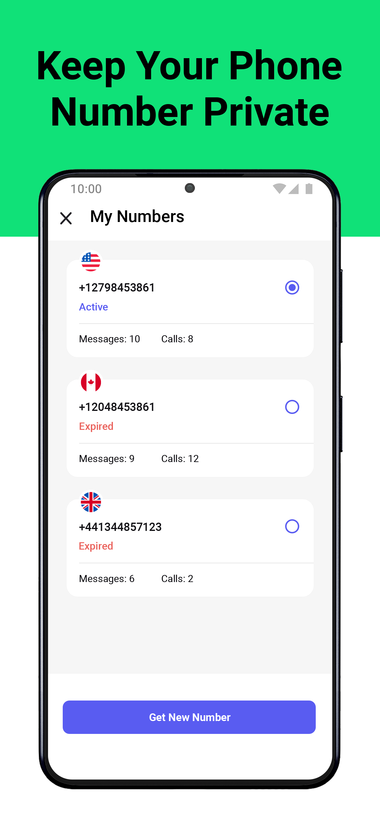 اسکرین شات 4 برنامه Second Phone Number - 2Number