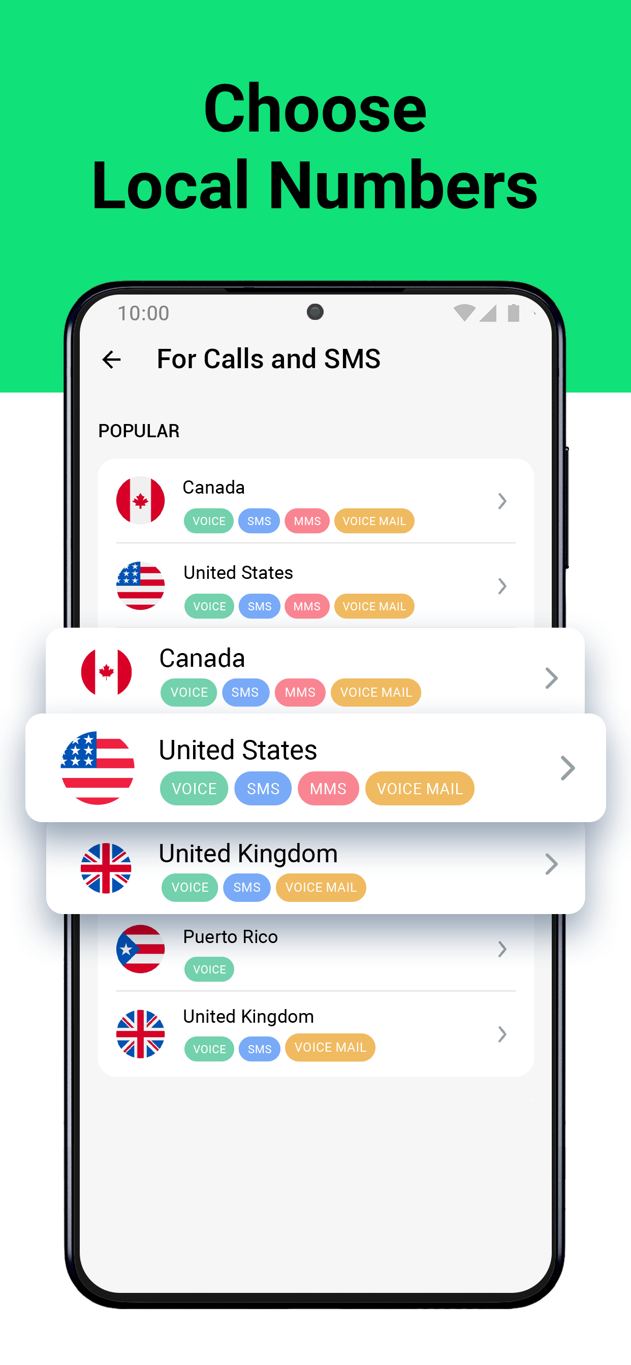 اسکرین شات 2 برنامه Second Phone Number - 2Number