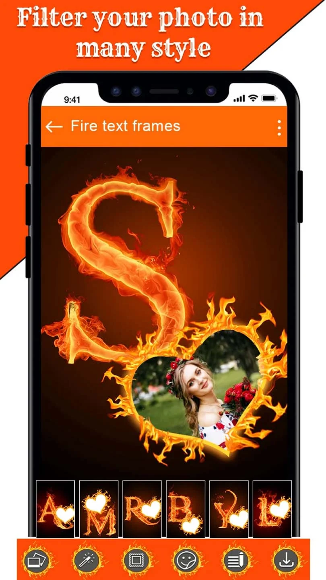 اسکرین شات 7 برنامه Love Photo Frames With Text