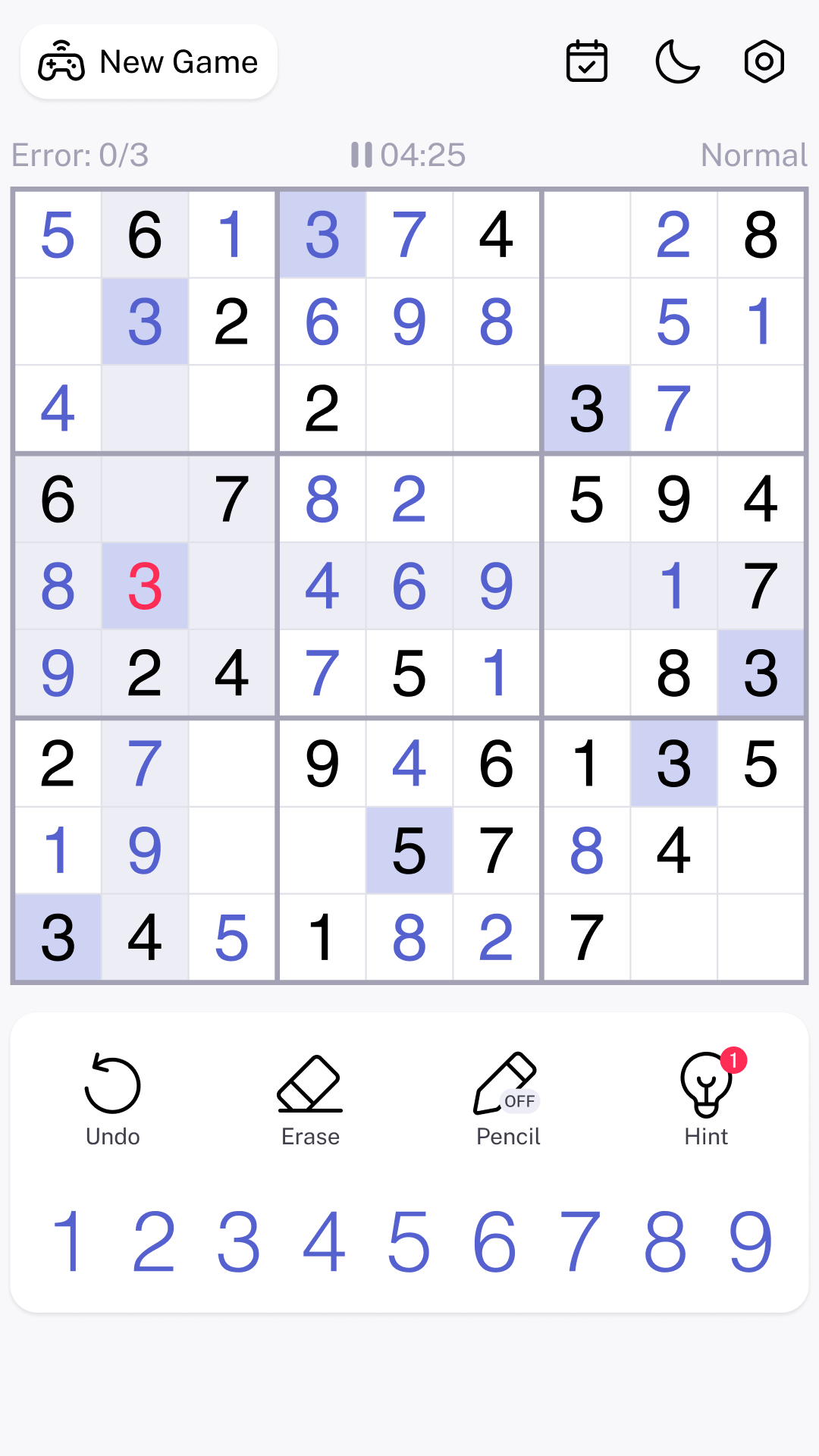 اسکرین شات 3 بازی Sudoku - Classic Sudoku Game