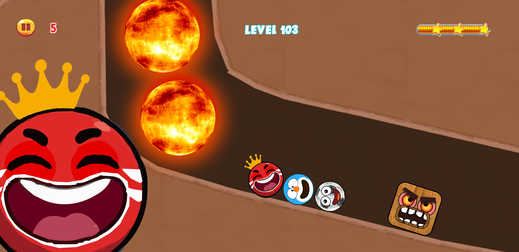 اسکرین شات 2 بازی Red Hero 4 - red bounce ball 5