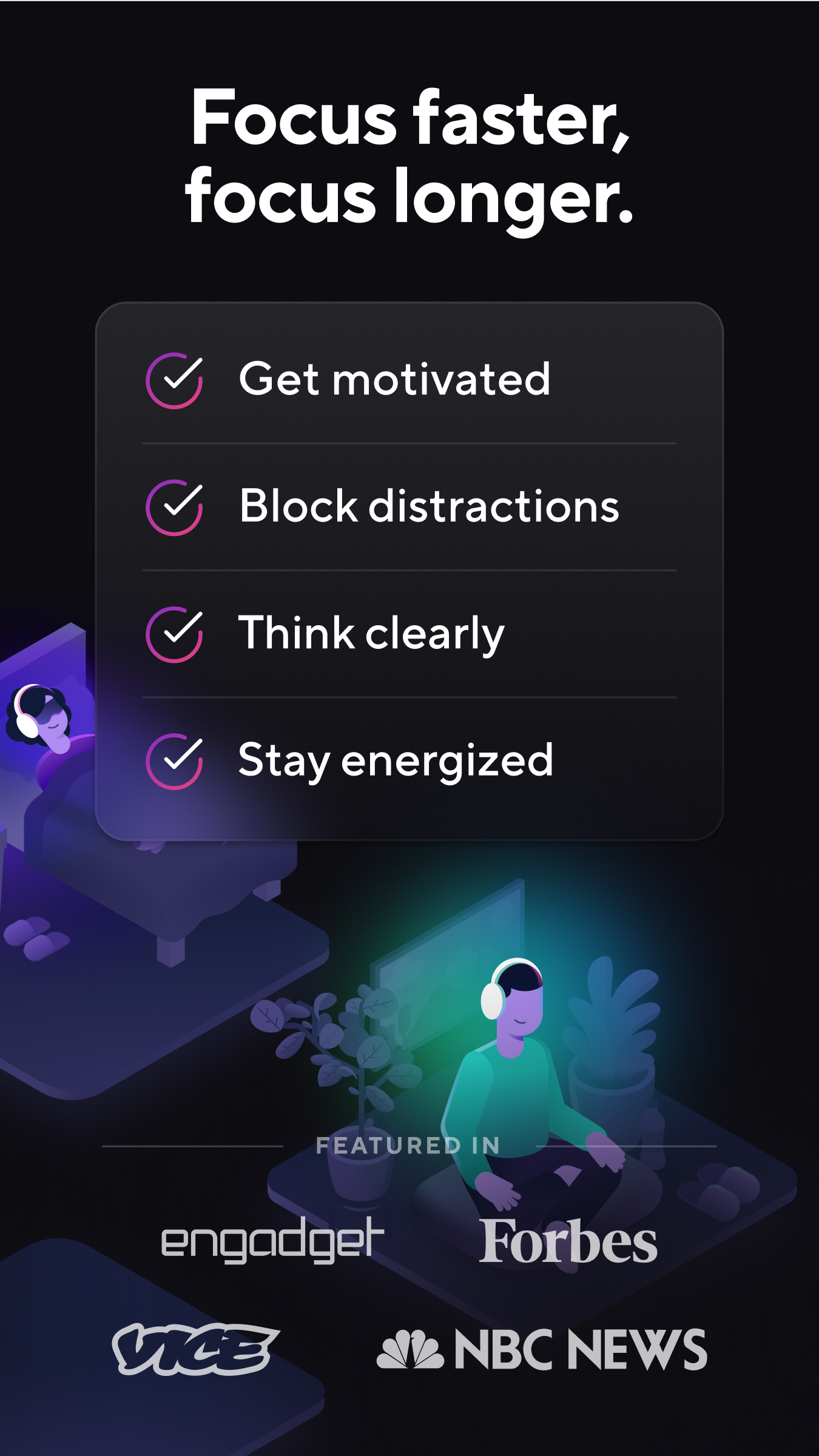 اسکرین شات 2 برنامه Music for Focus by Brain.fm