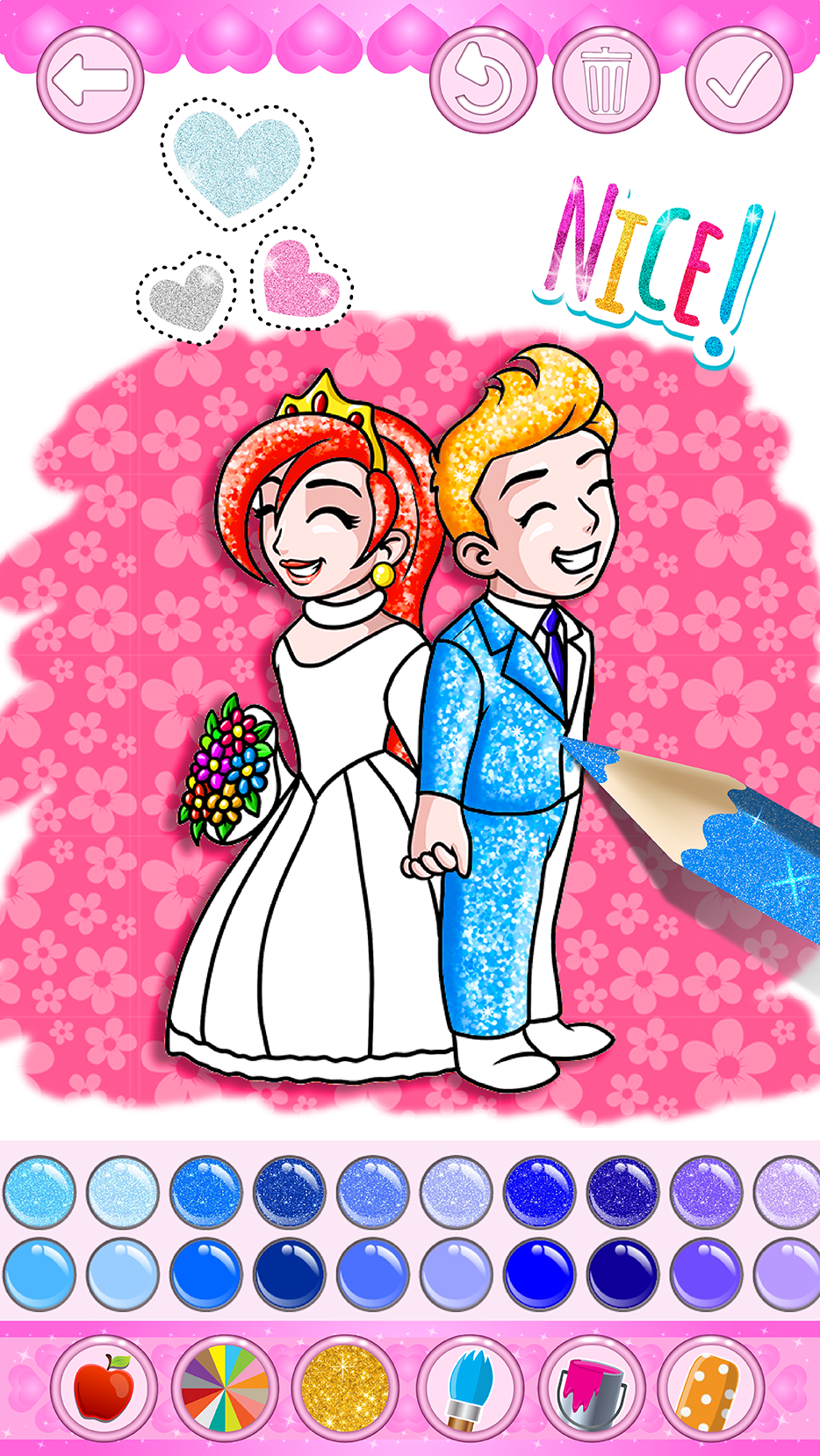 اسکرین شات 7 برنامه Bride and Groom Coloring book