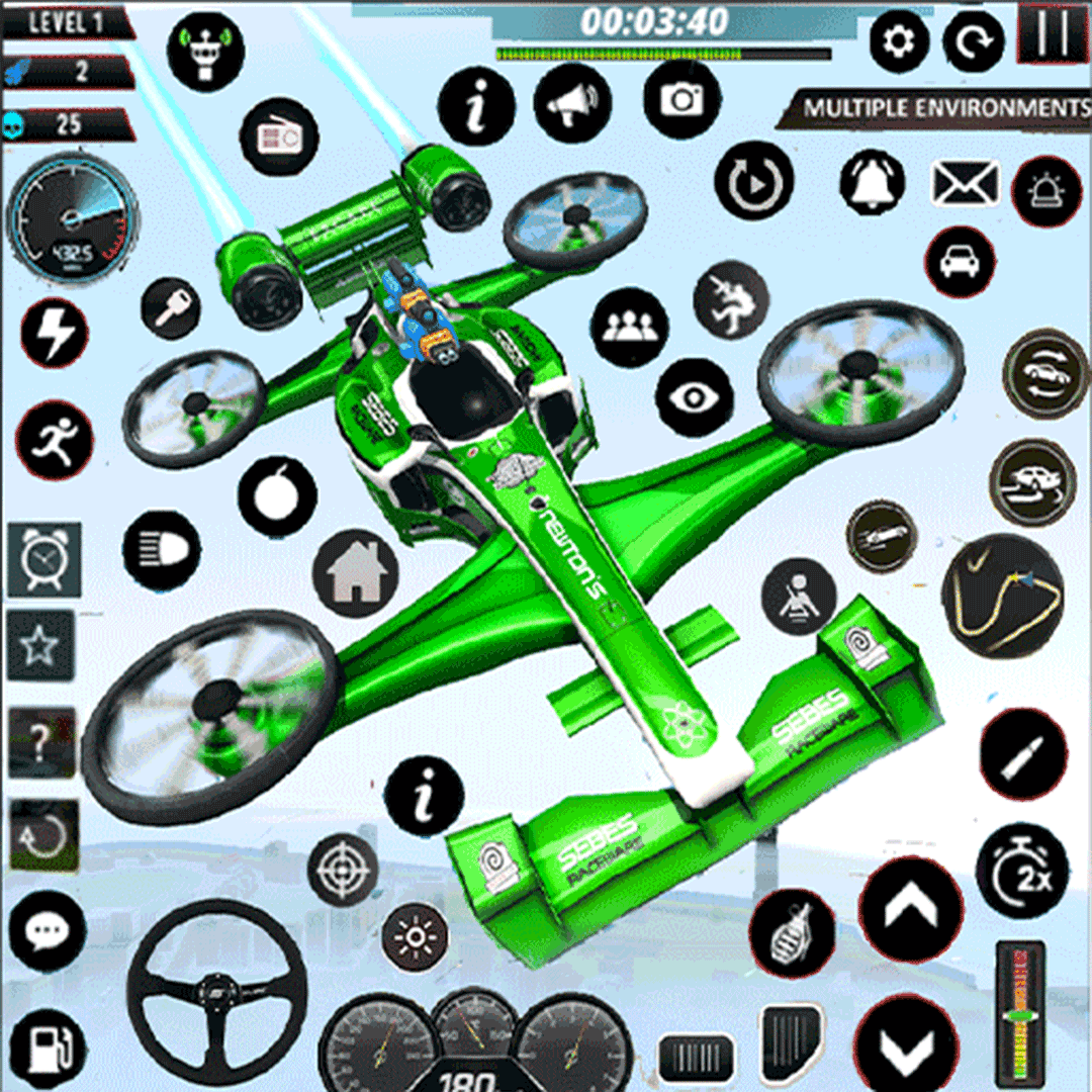 اسکرین شات 1 برنامه Flying Formula Car Racing Game