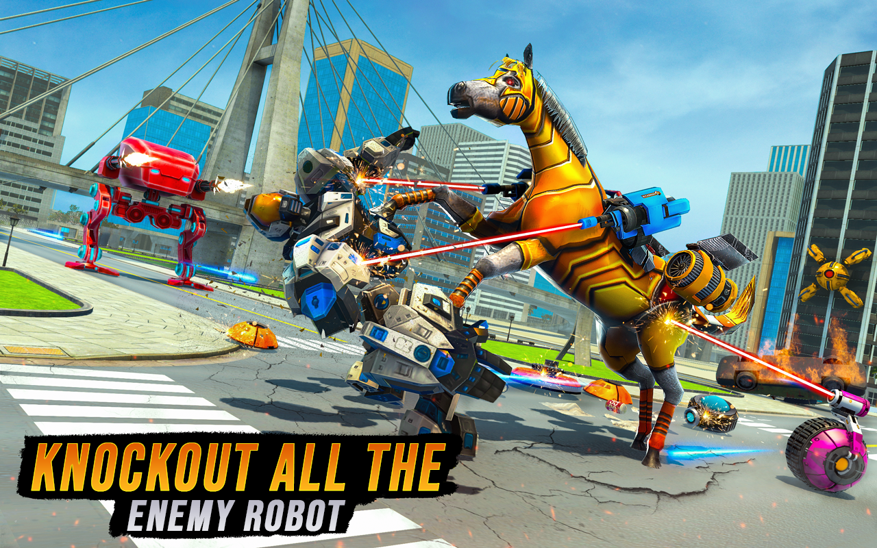 اسکرین شات 2 برنامه Horse Robot Car Game 3D