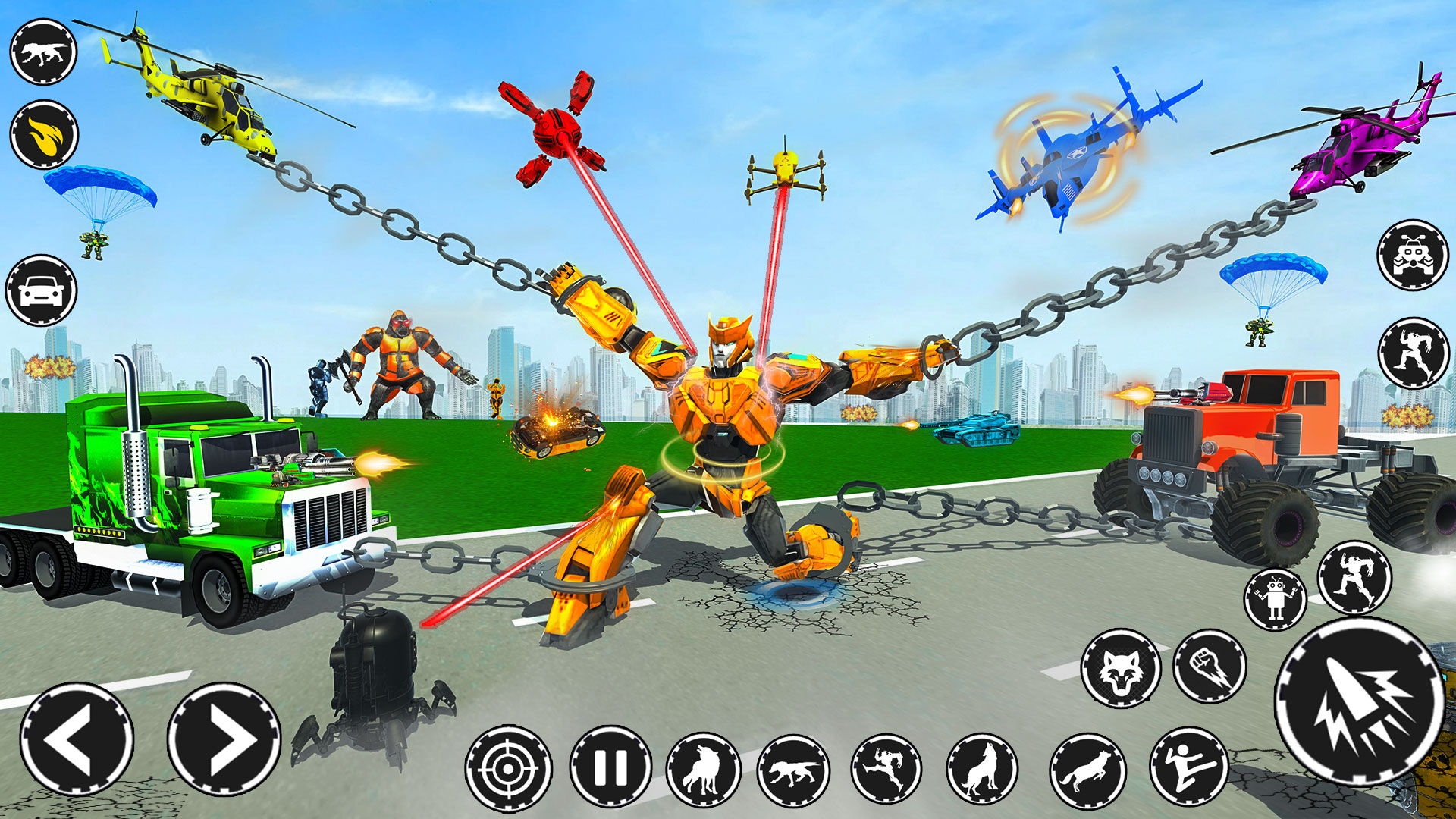 اسکرین شات 1 برنامه Mech Animal Robot: Wolf Robot