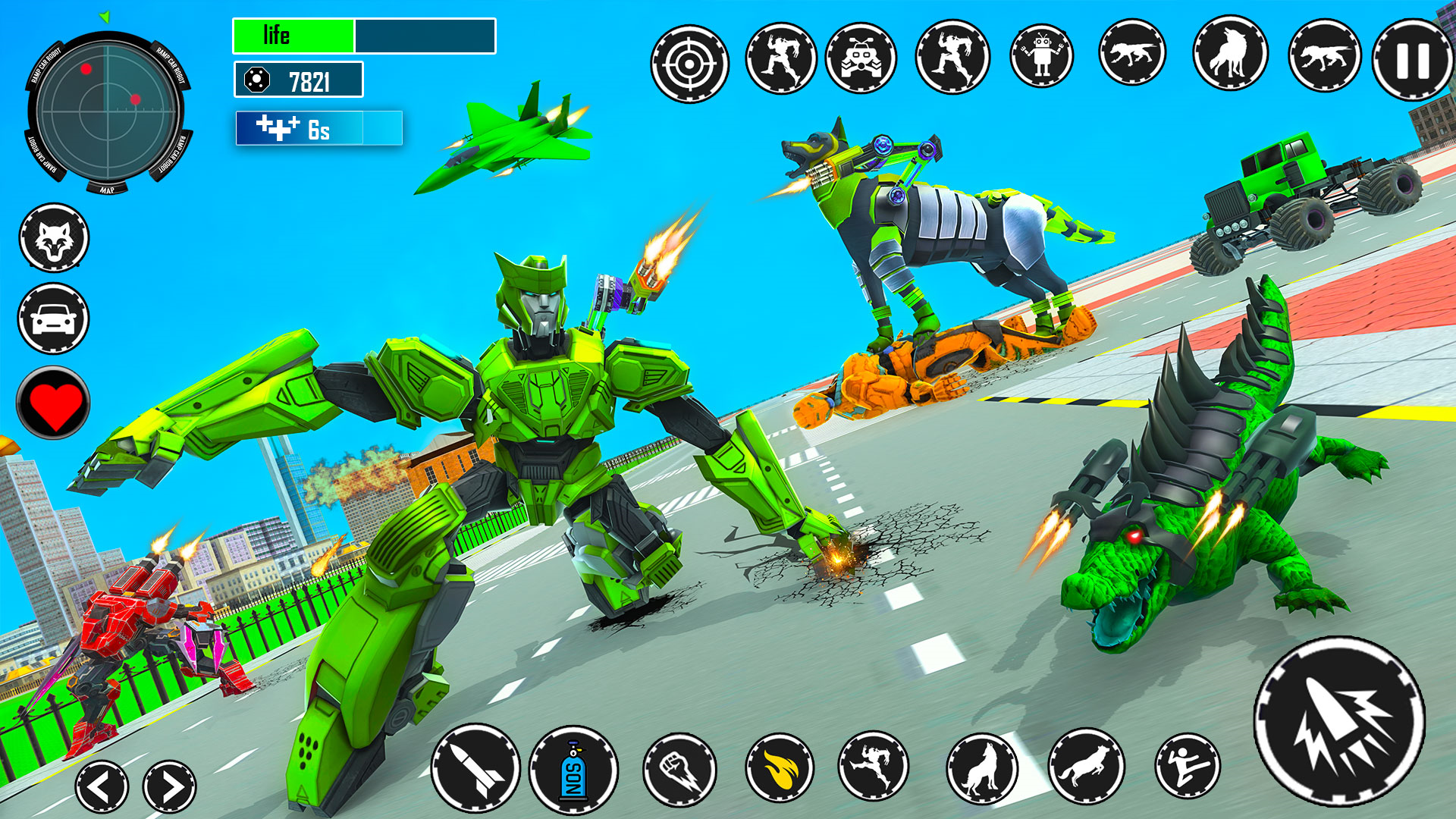 اسکرین شات 3 برنامه Mech Animal Robot: Wolf Robot