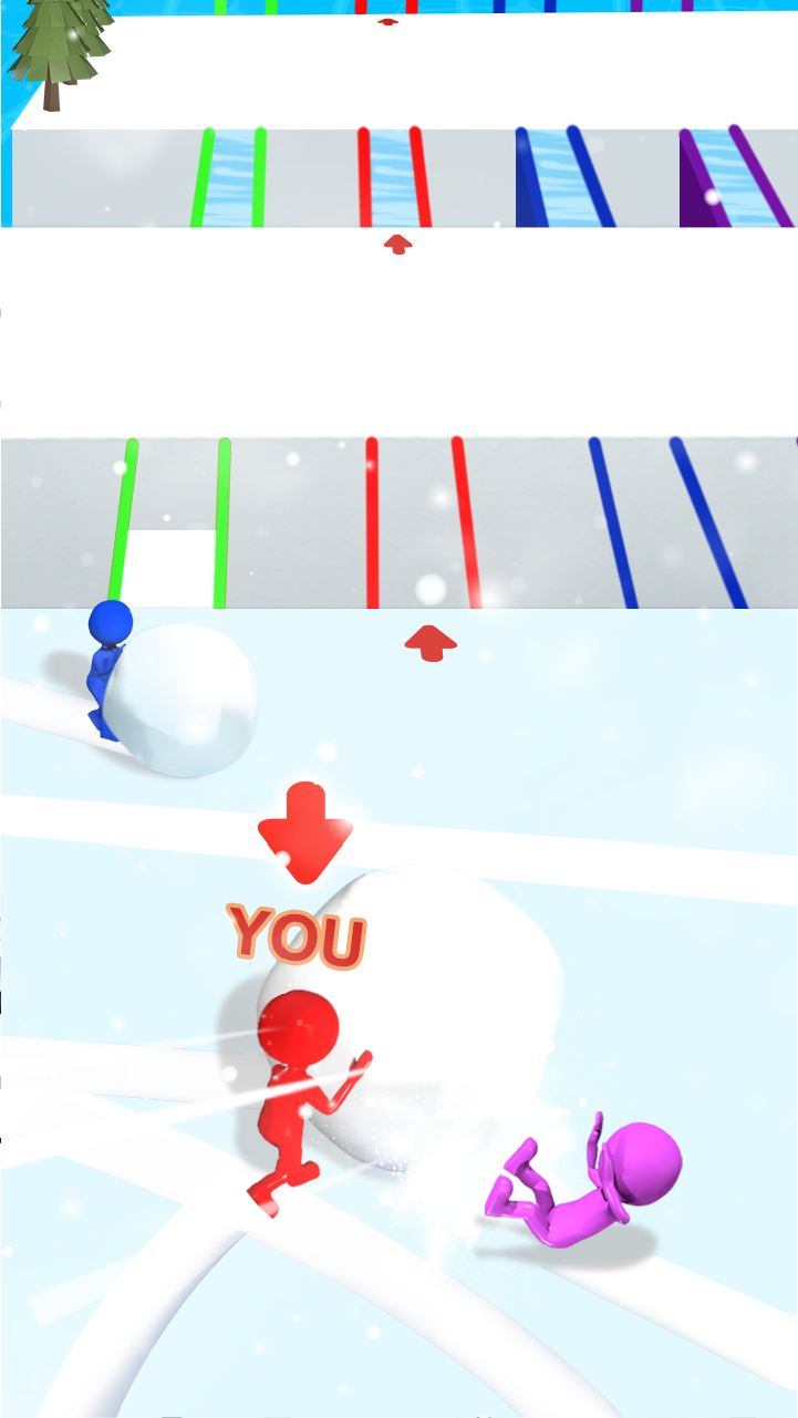 اسکرین شات 3 بازی Snow Race: Snow Ball.IO