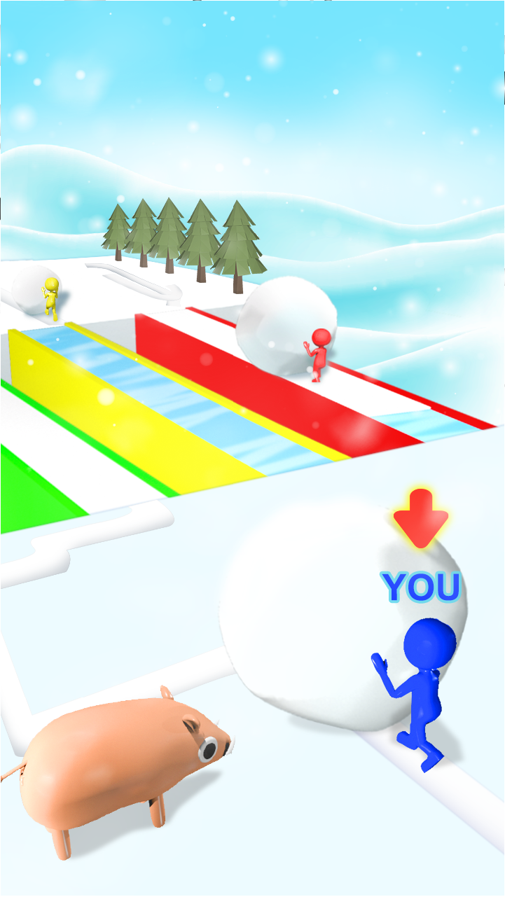 اسکرین شات 2 بازی Snow Race: Snow Ball.IO