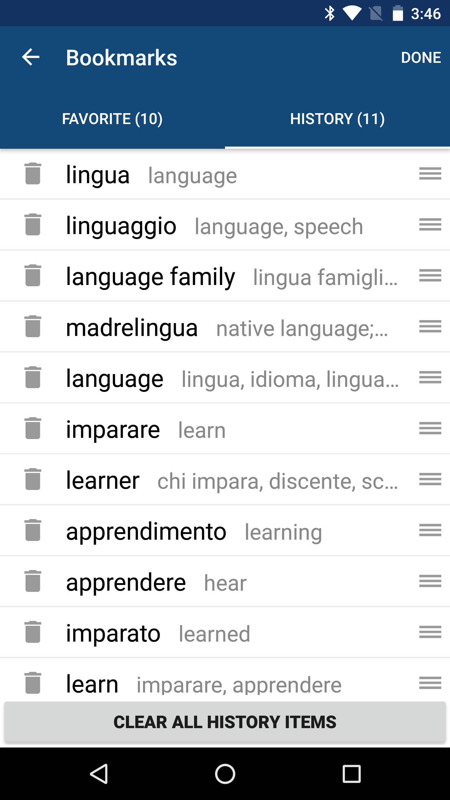 اسکرین شات 5 برنامه Italian English Dictionary