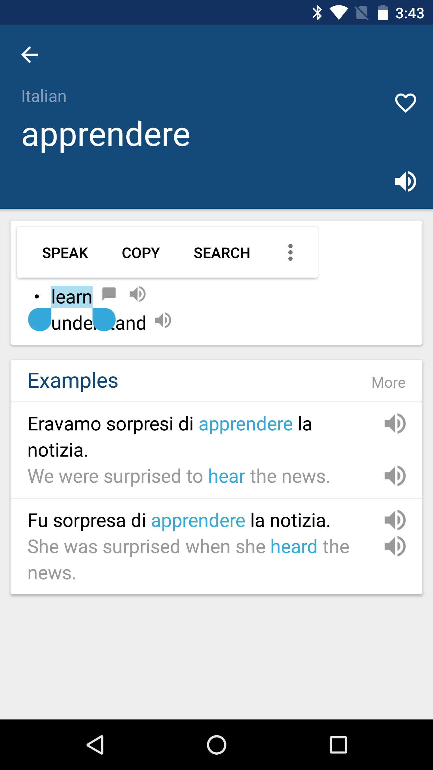 اسکرین شات 2 برنامه Italian English Dictionary