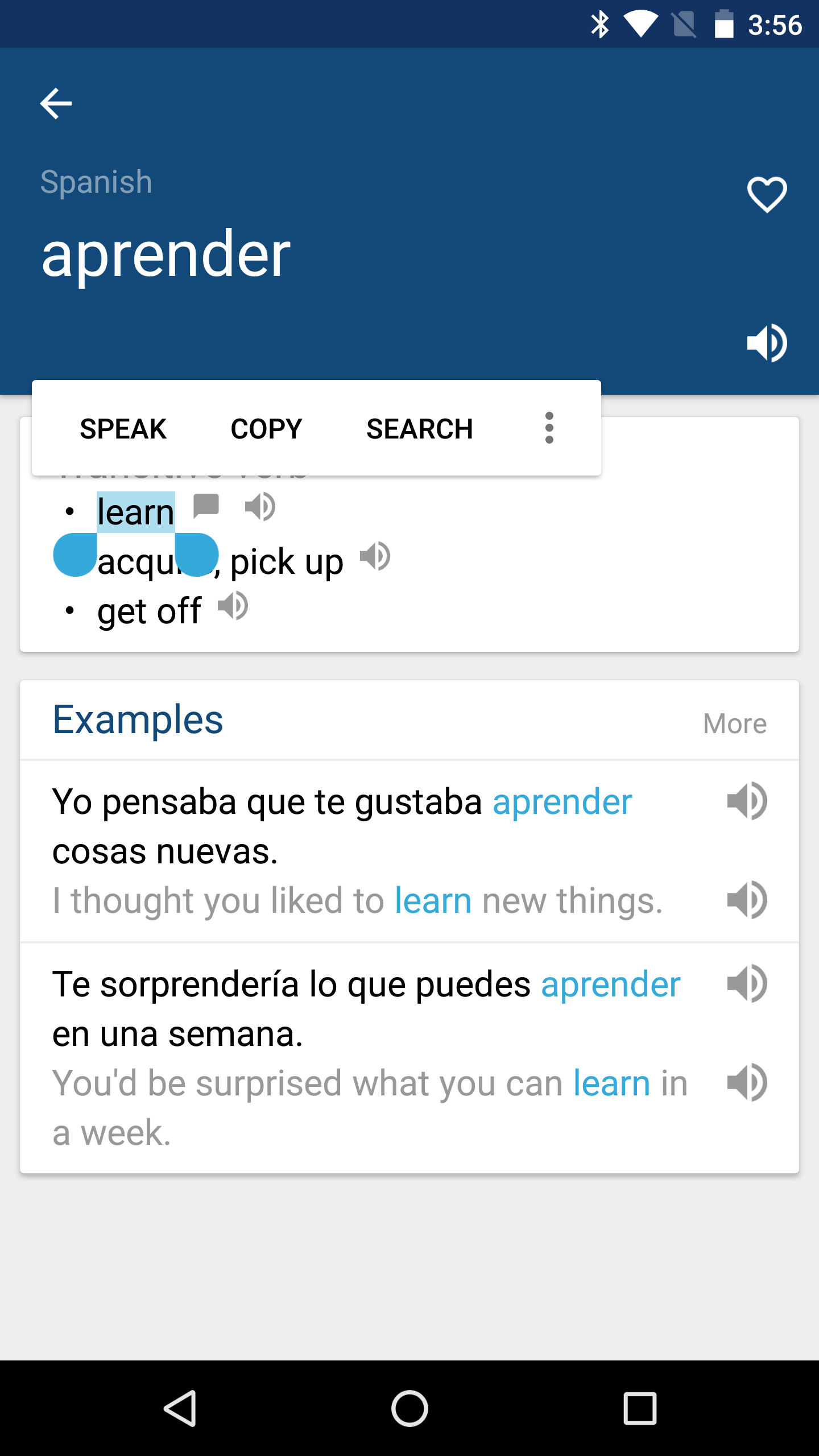 اسکرین شات 1 برنامه Spanish English Dictionary