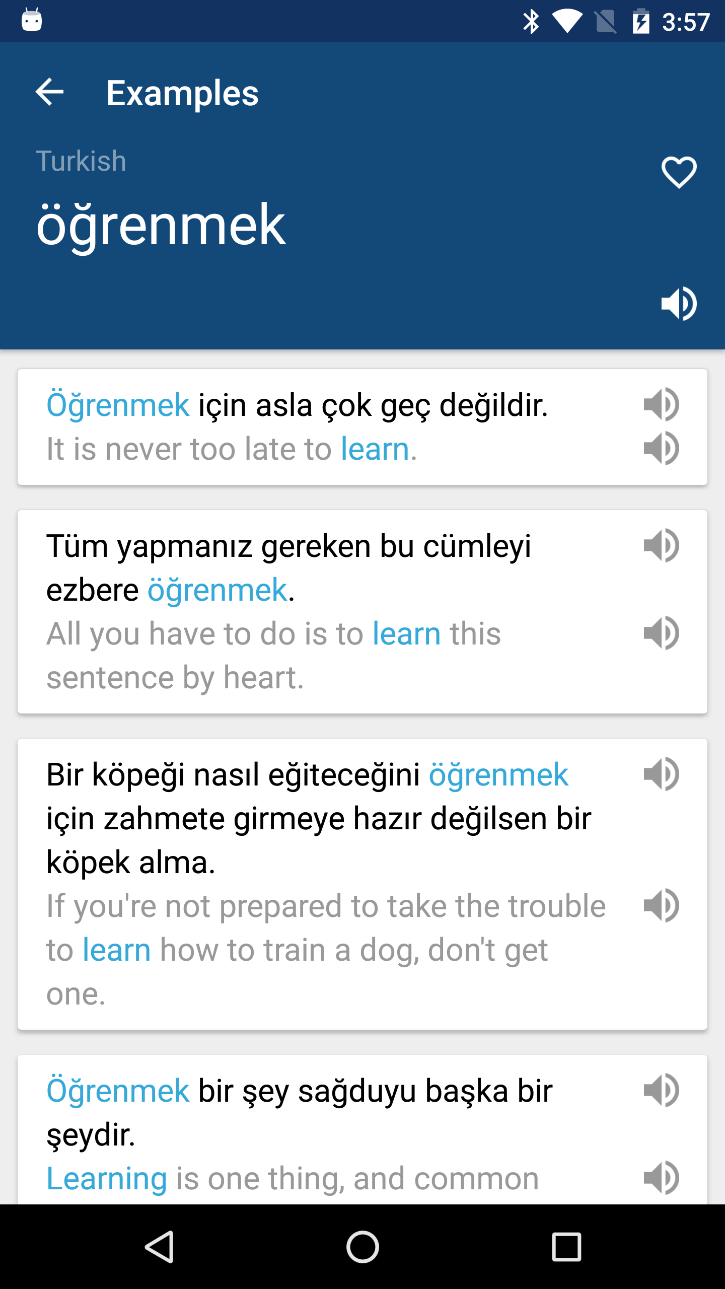 اسکرین شات 2 برنامه Turkish English Dictionary