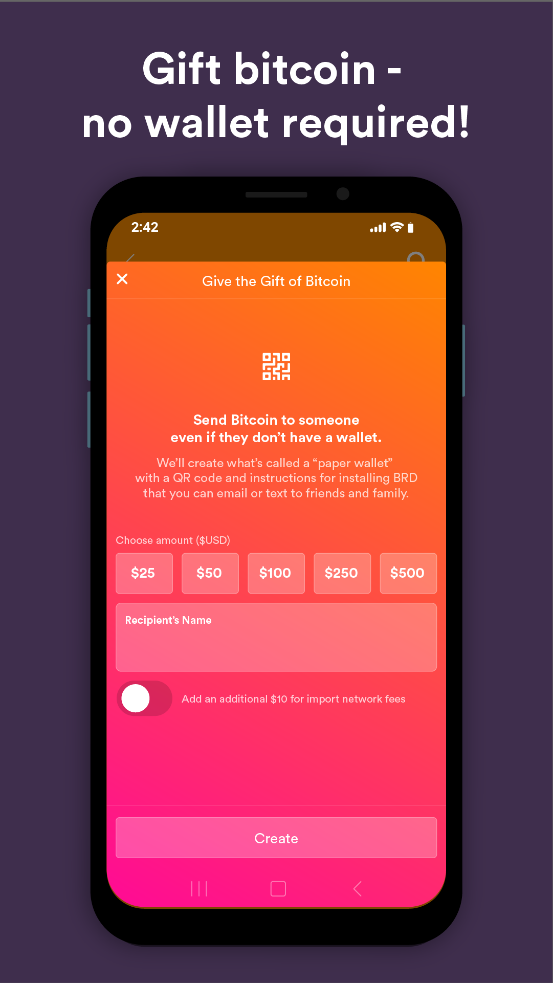 اسکرین شات 7 برنامه BRD Bitcoin Wallet Bitcoin BTC