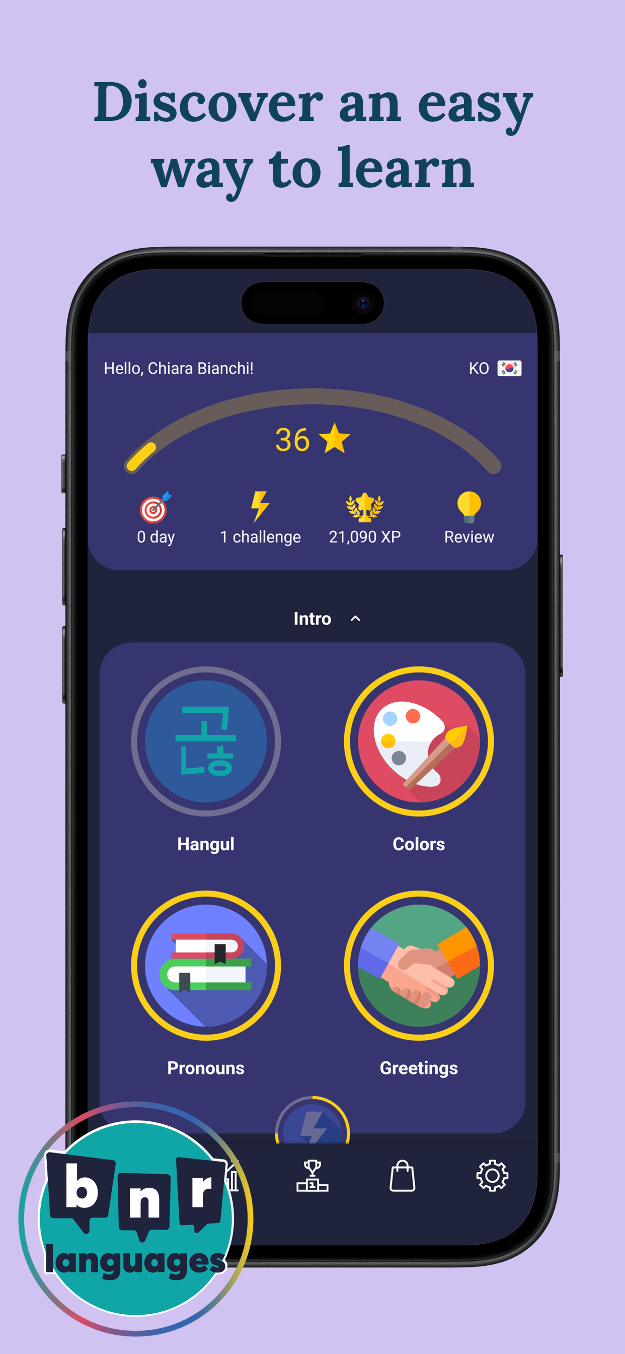 اسکرین شات 2 برنامه Learn Korean - Beginners