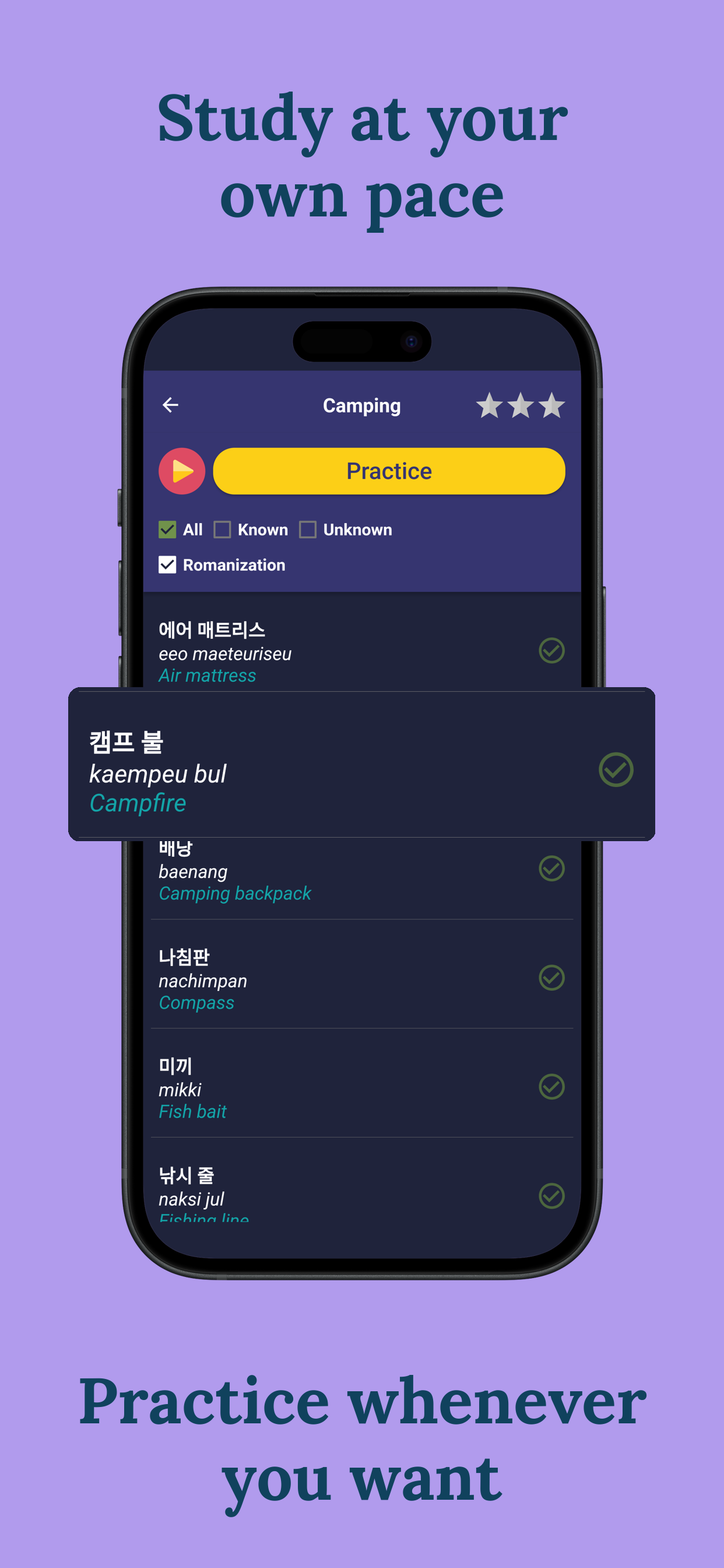 اسکرین شات 3 برنامه Learn Korean - Beginners