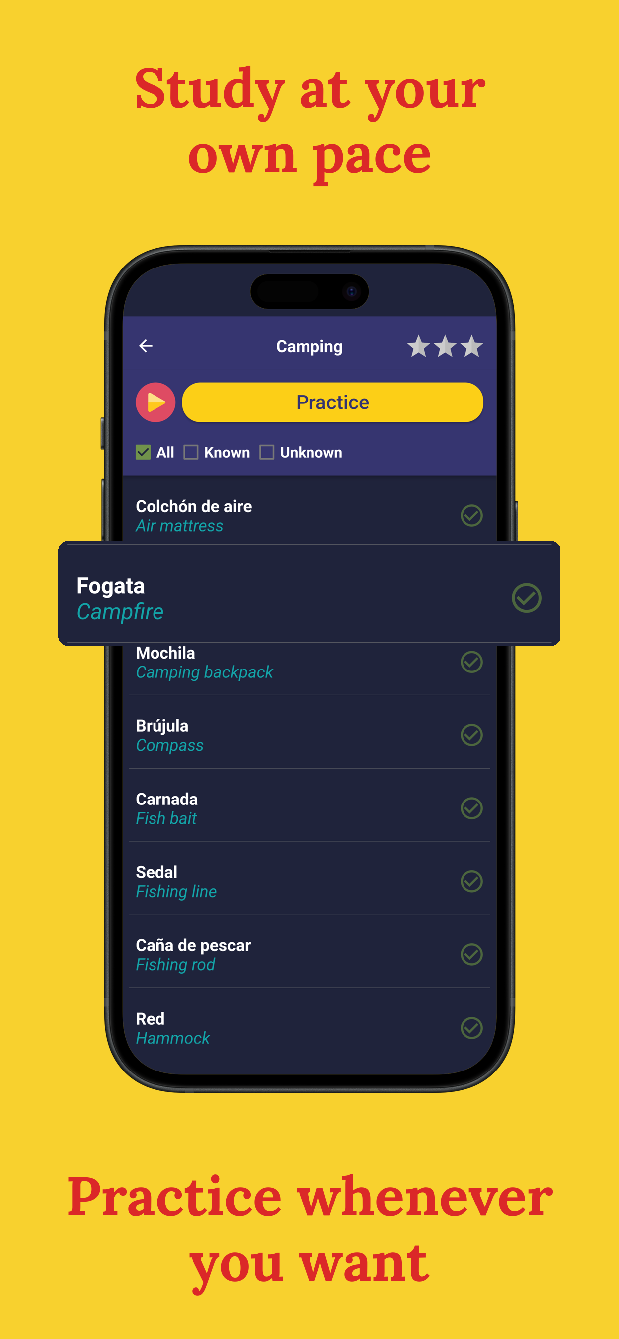 اسکرین شات 3 برنامه Learn Spanish - Beginners