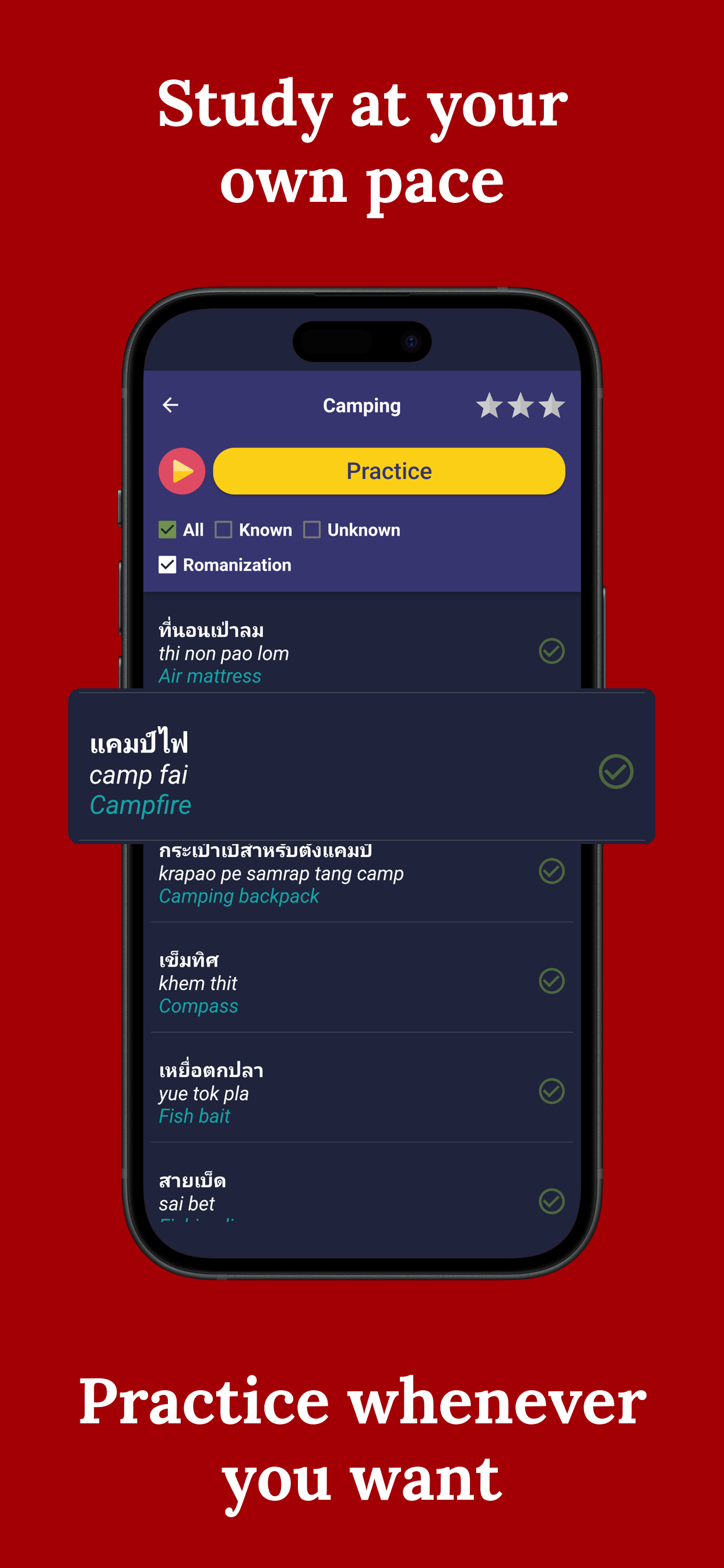 اسکرین شات 3 برنامه Learn Thai - Beginners