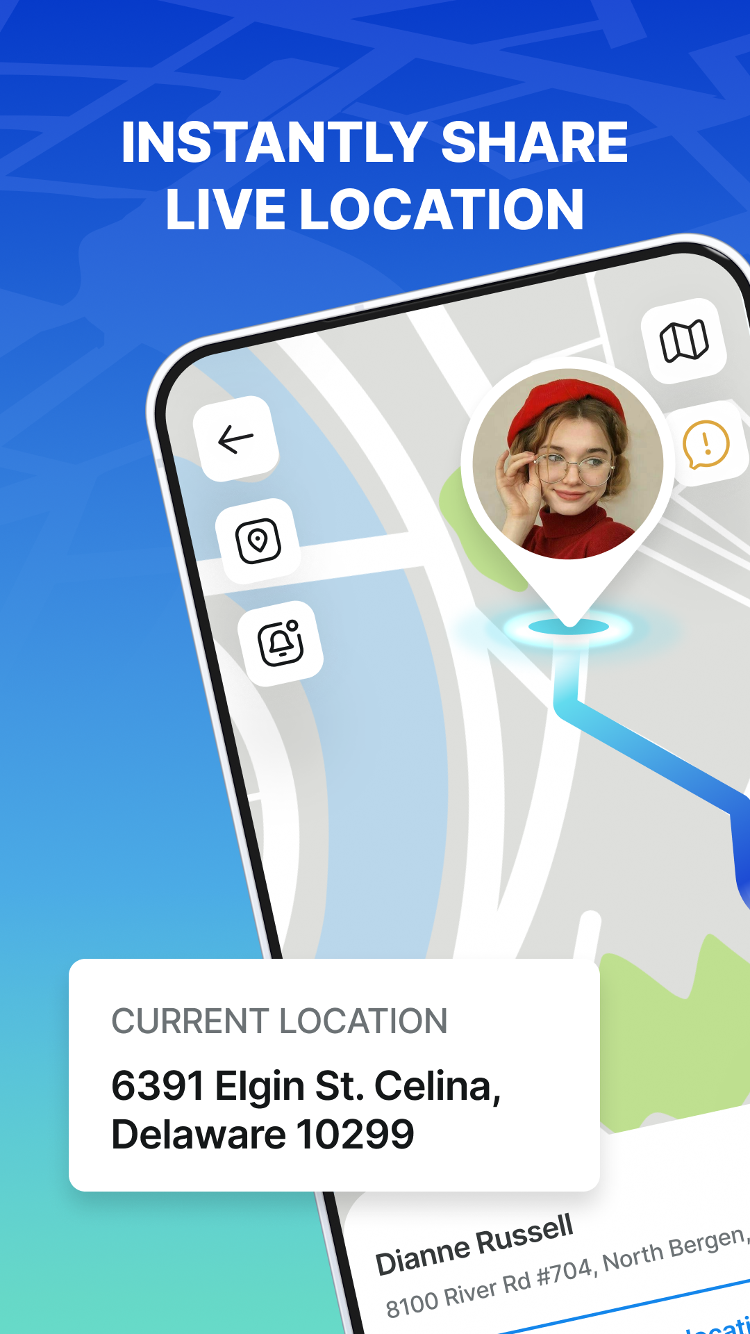 اسکرین شات 1 برنامه GPS Location Tracker For Phone