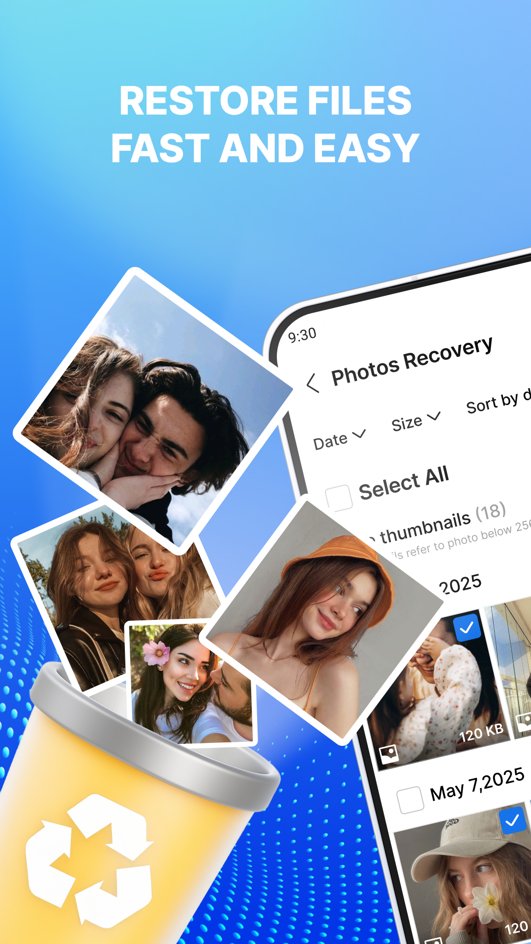 اسکرین شات 1 برنامه Recovery: Your Photos & Videos