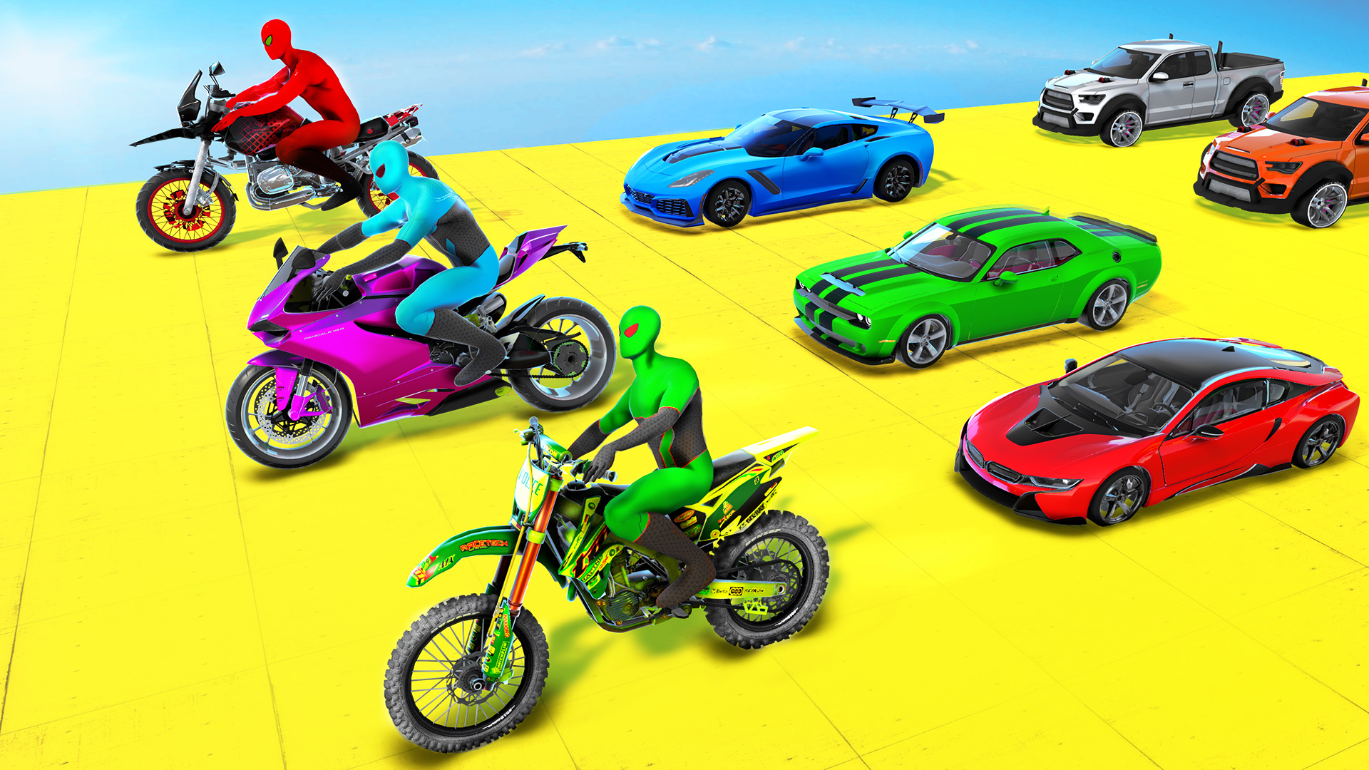 اسکرین شات 7 برنامه Superhero Game: Ramp Car Stunt