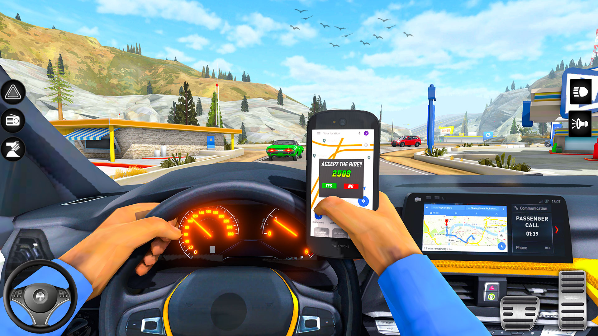 اسکرین شات 3 بازی Crazy Car Driving: Taxi Games