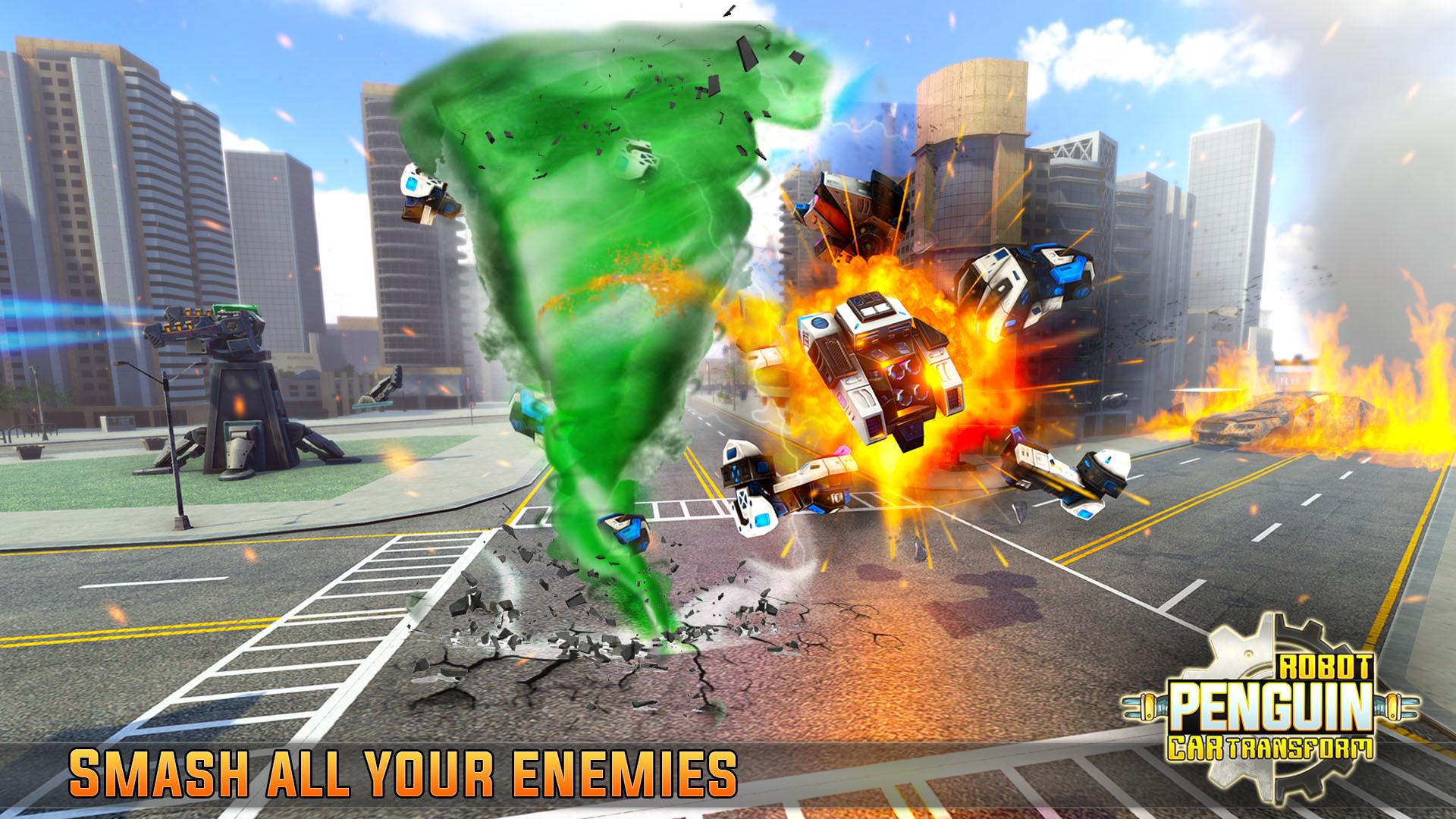 اسکرین شات 3 برنامه Penguin Robot Car War Game
