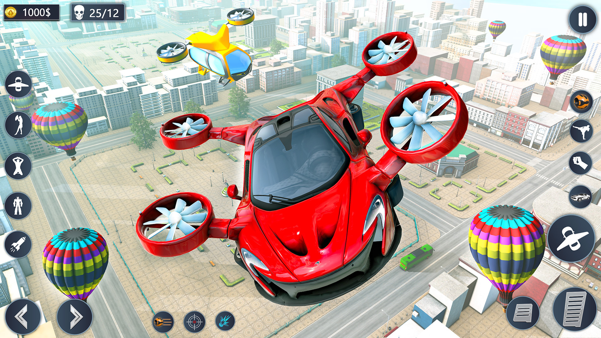 اسکرین شات 1 برنامه Flying Car Simulator Car Games