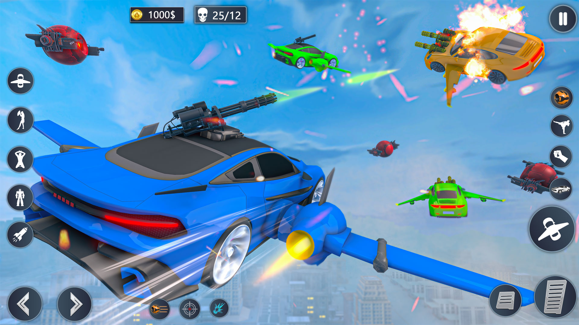 اسکرین شات 4 برنامه Flying Car Simulator Car Games