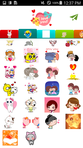 اسکرین شات 2 برنامه Animated Love Stickers