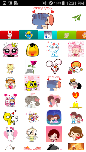 اسکرین شات 1 برنامه Animated Love Stickers