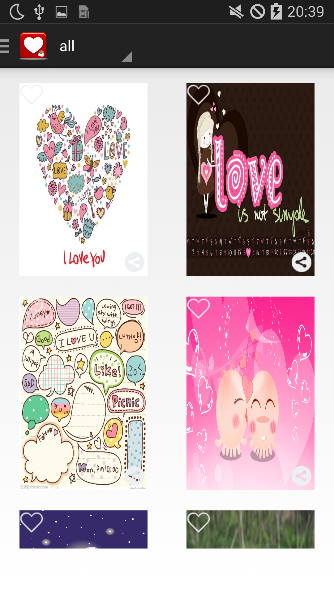 اسکرین شات 4 برنامه Love Sticker & Cute Cards