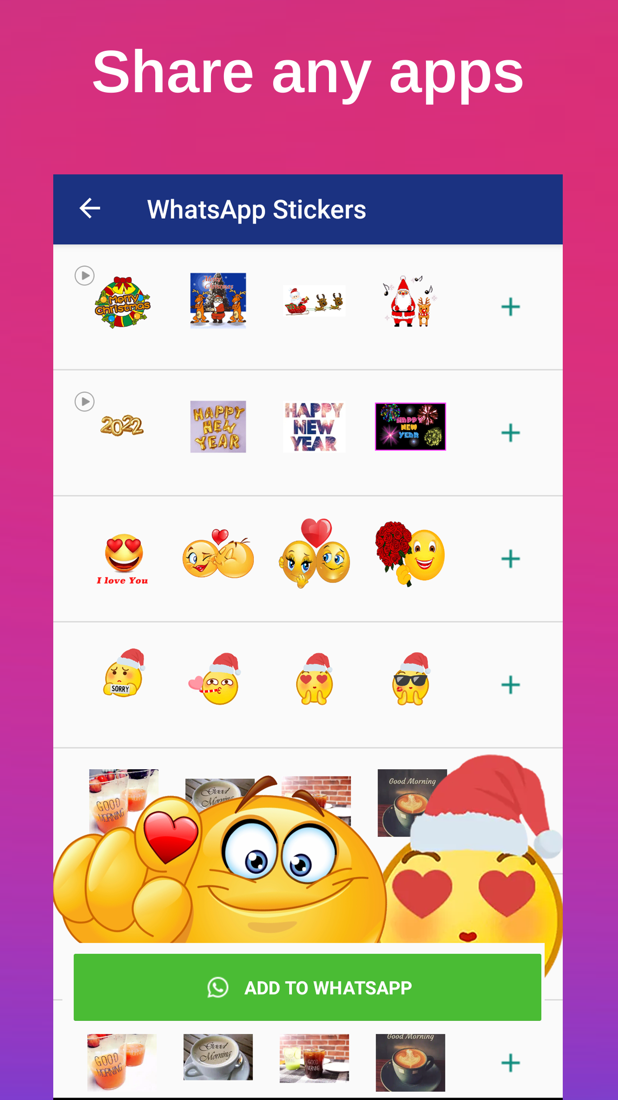 اسکرین شات 6 برنامه Gif Love Sticker WASticker