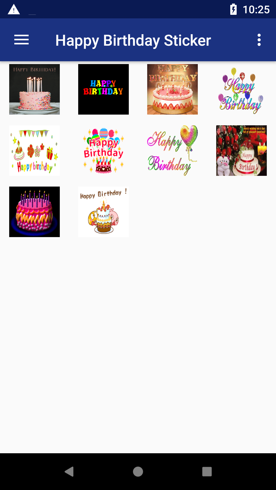 اسکرین شات 1 برنامه Happy Birthday Stickers