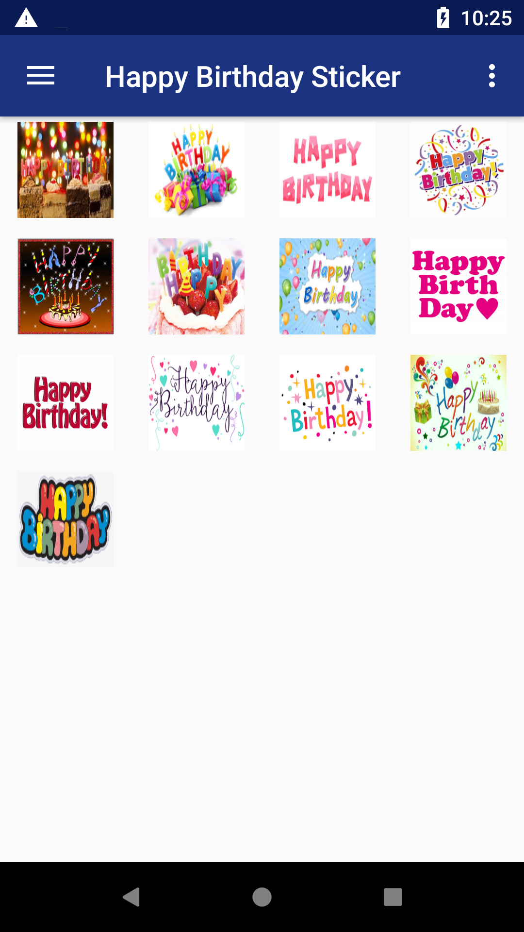 اسکرین شات 2 برنامه Happy Birthday Stickers
