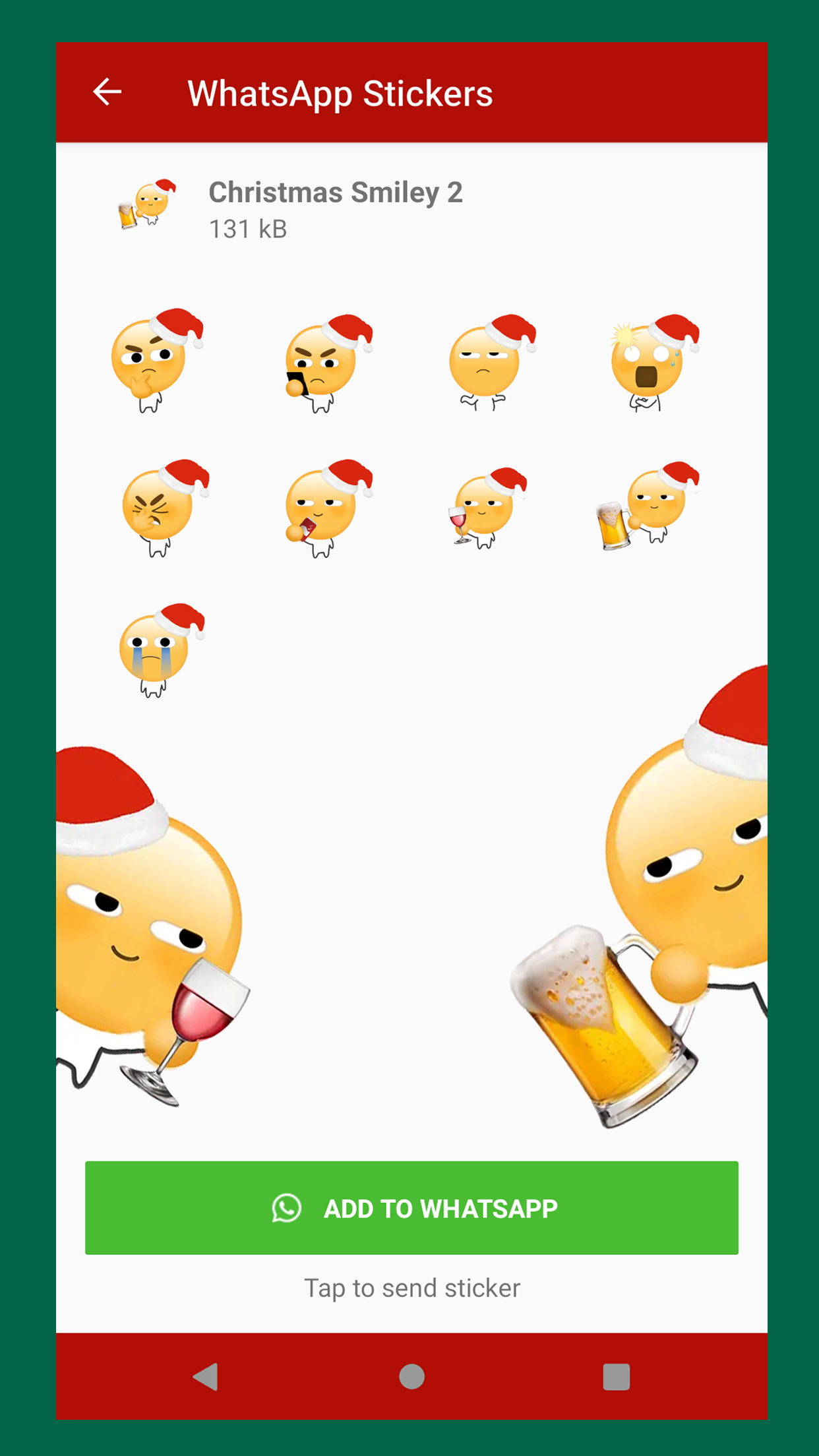 اسکرین شات 5 برنامه Christmas Sticker and GIF