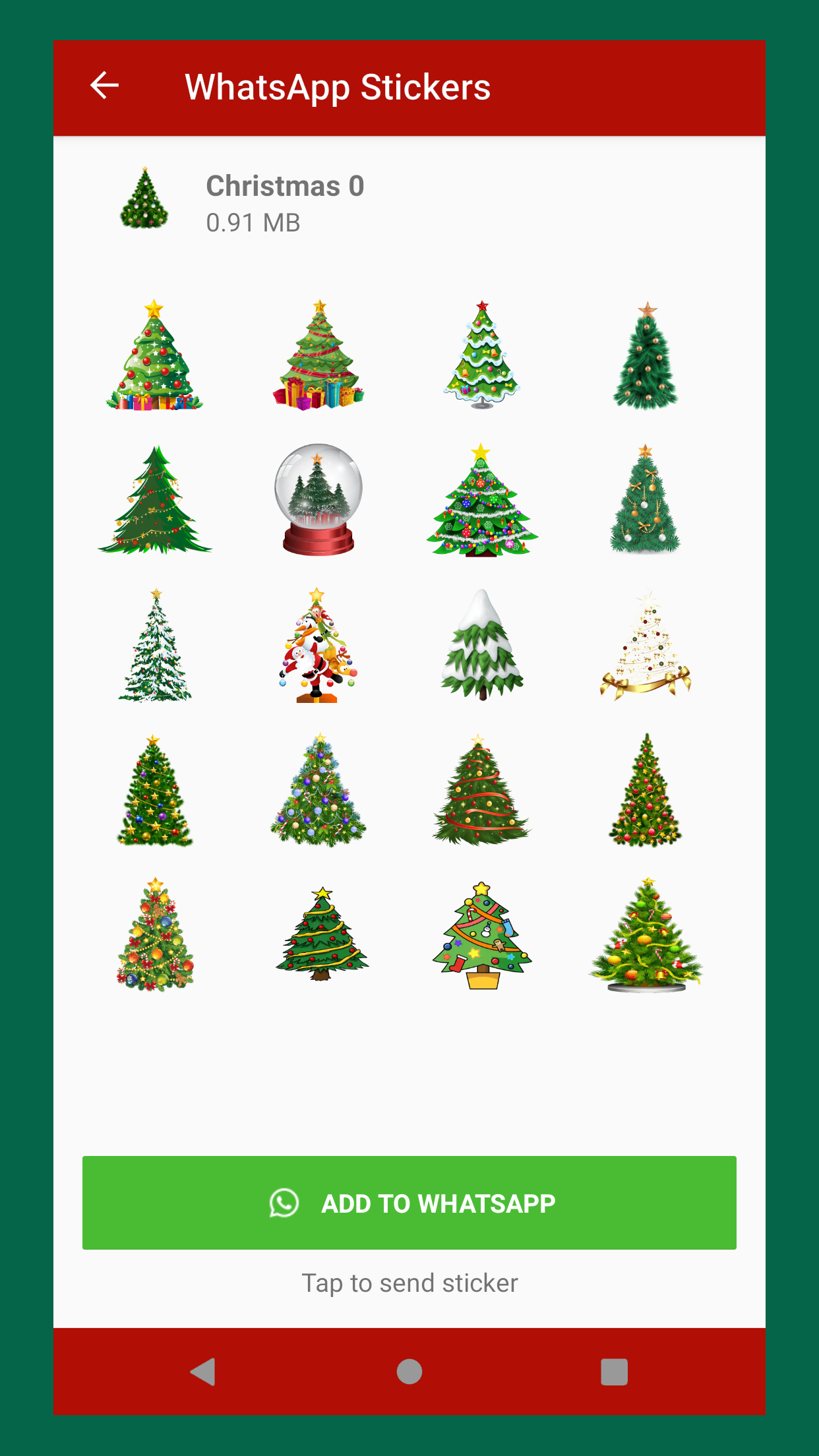 اسکرین شات 8 برنامه Christmas Sticker and GIF