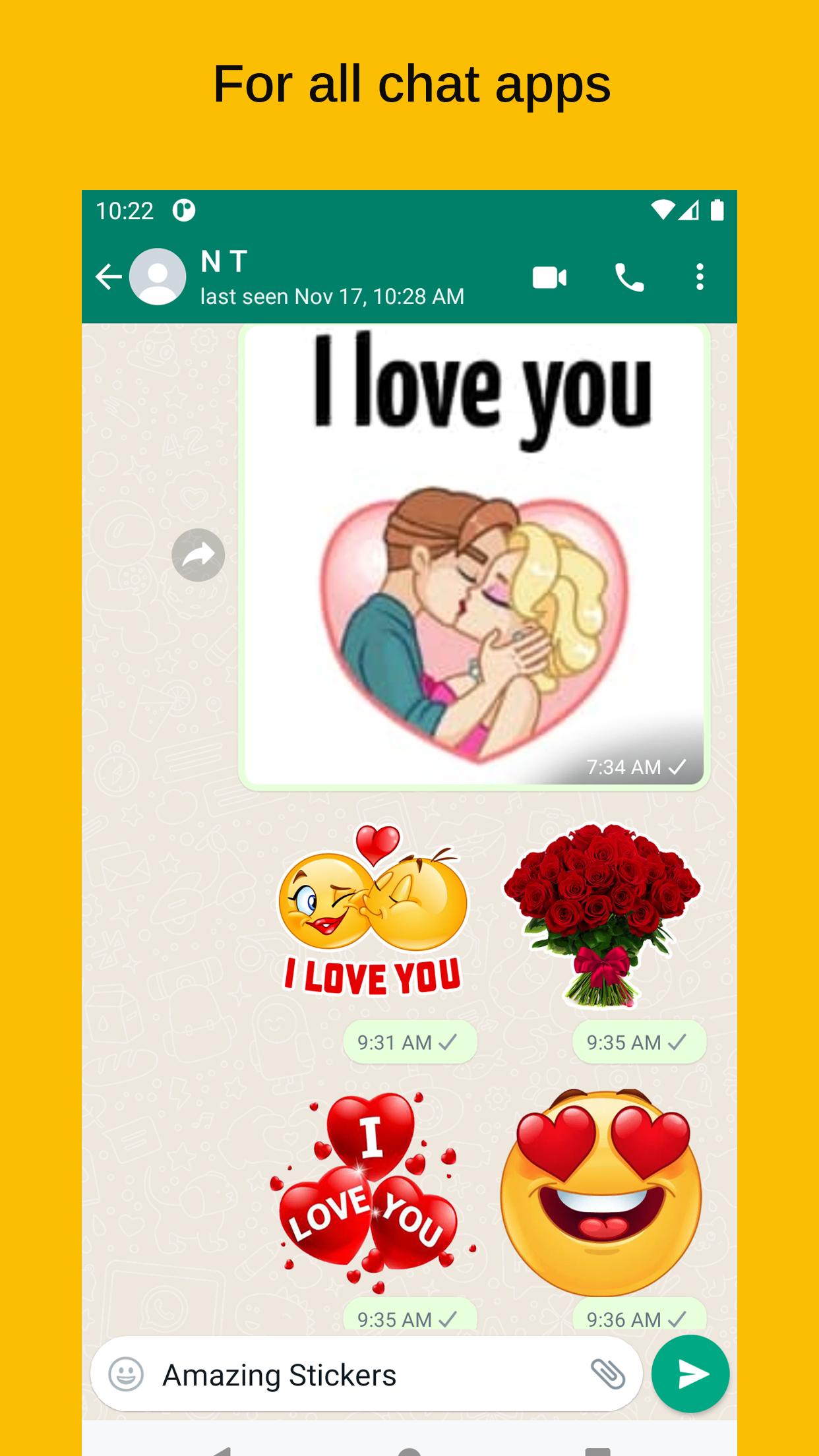 اسکرین شات 2 برنامه ILove Stickers - WASticker