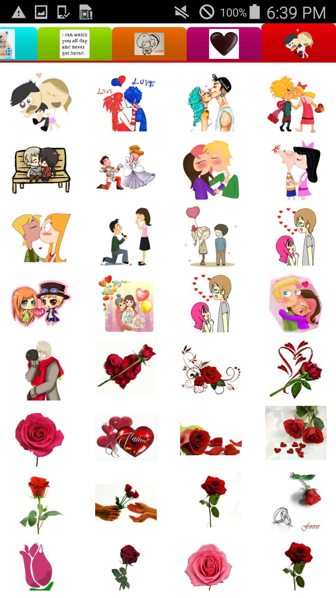 اسکرین شات 4 برنامه Love Stickers