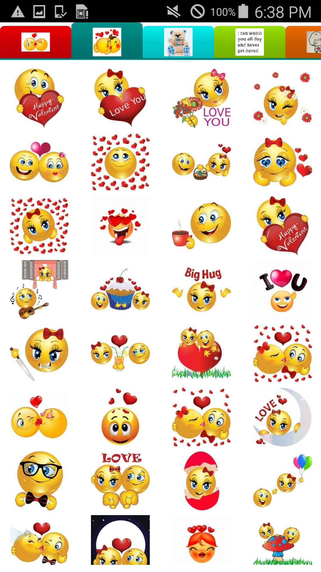 اسکرین شات 2 برنامه Love Stickers