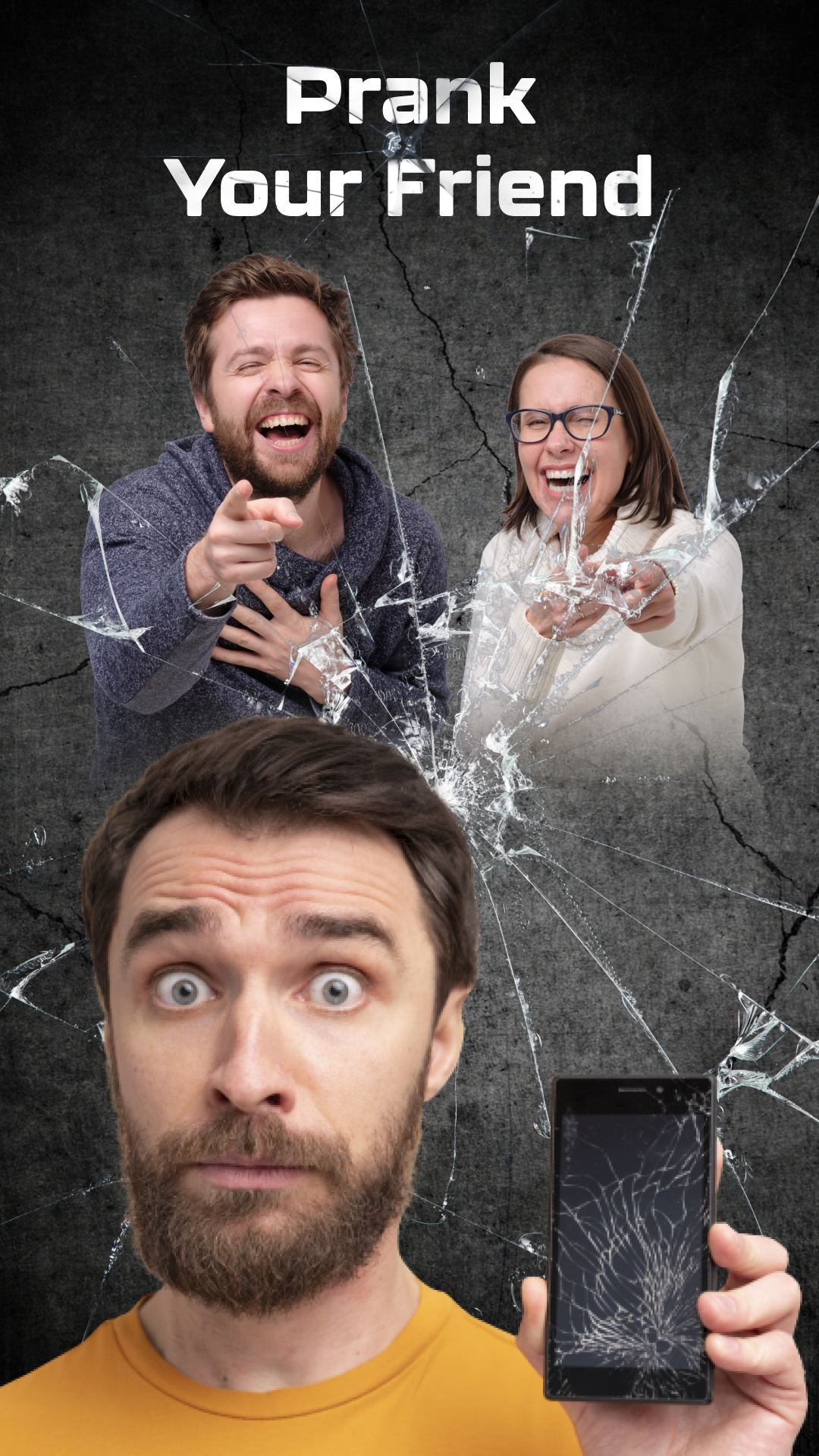 اسکرین شات 1 برنامه Crack & Broken Screen Prank