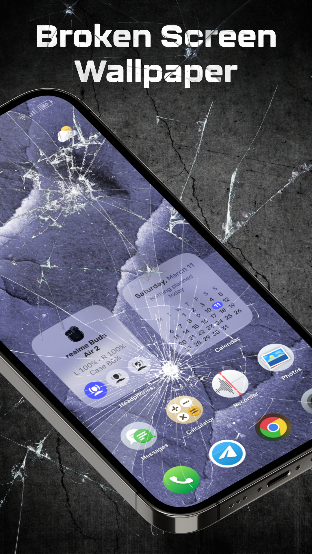 اسکرین شات 3 برنامه Crack & Broken Screen Prank