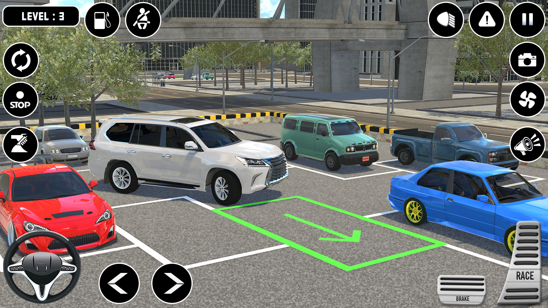 اسکرین شات 2 برنامه Car Games: Parking and Driving