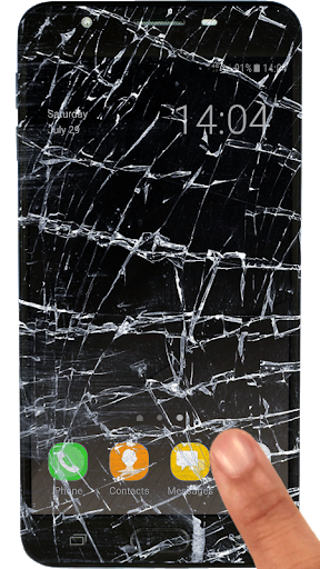 اسکرین شات 2 برنامه Broken screen prank