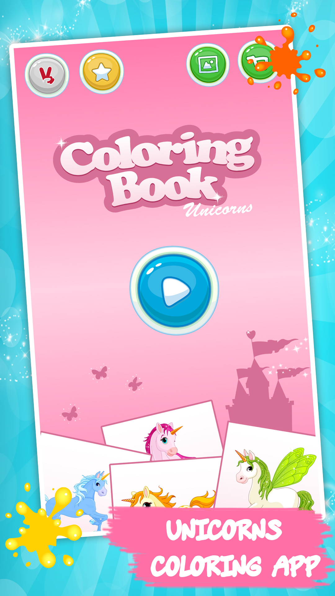 اسکرین شات 4 بازی Unicorn Kids Coloring Book