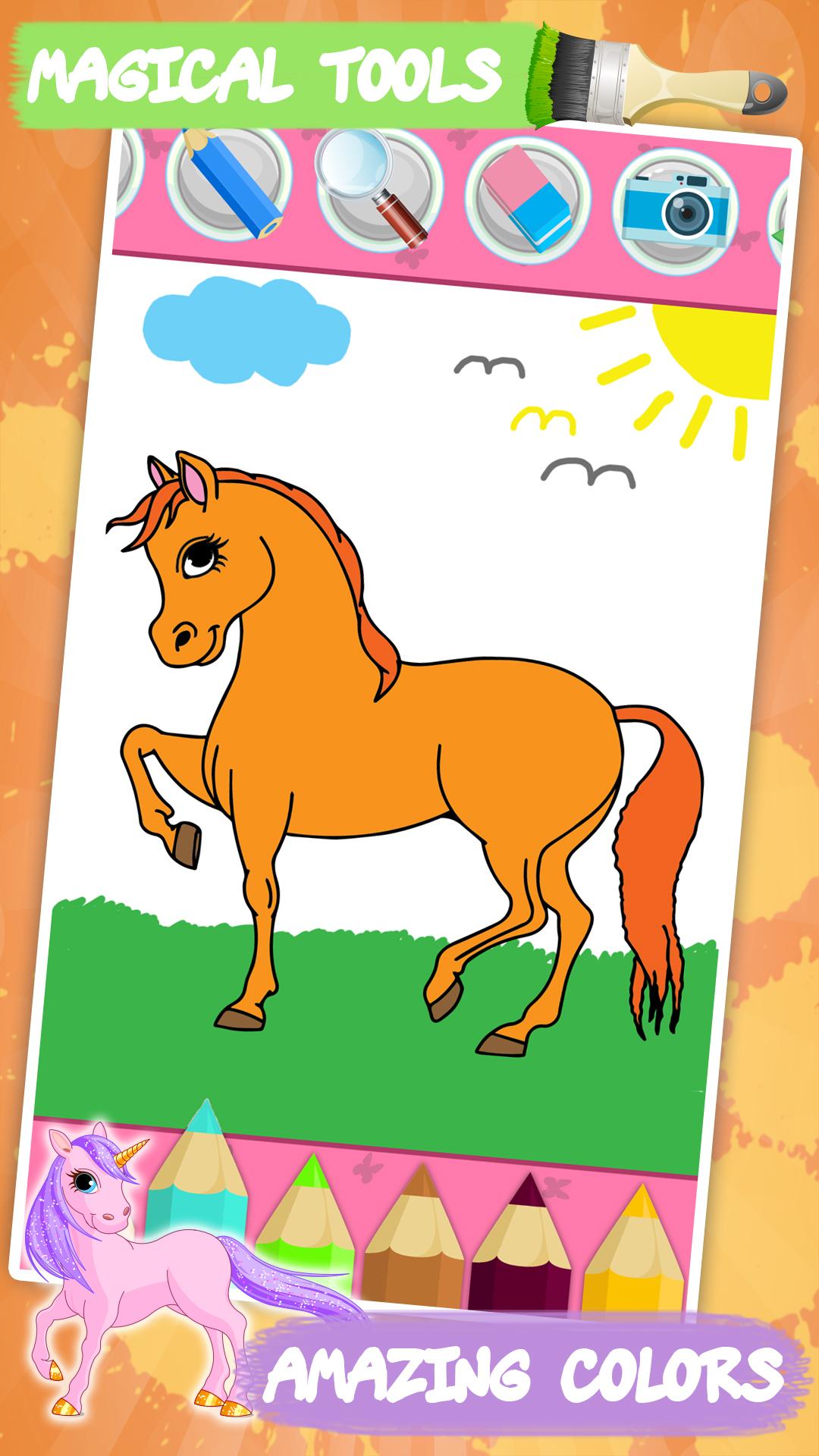 اسکرین شات 3 بازی Unicorn Kids Coloring Book