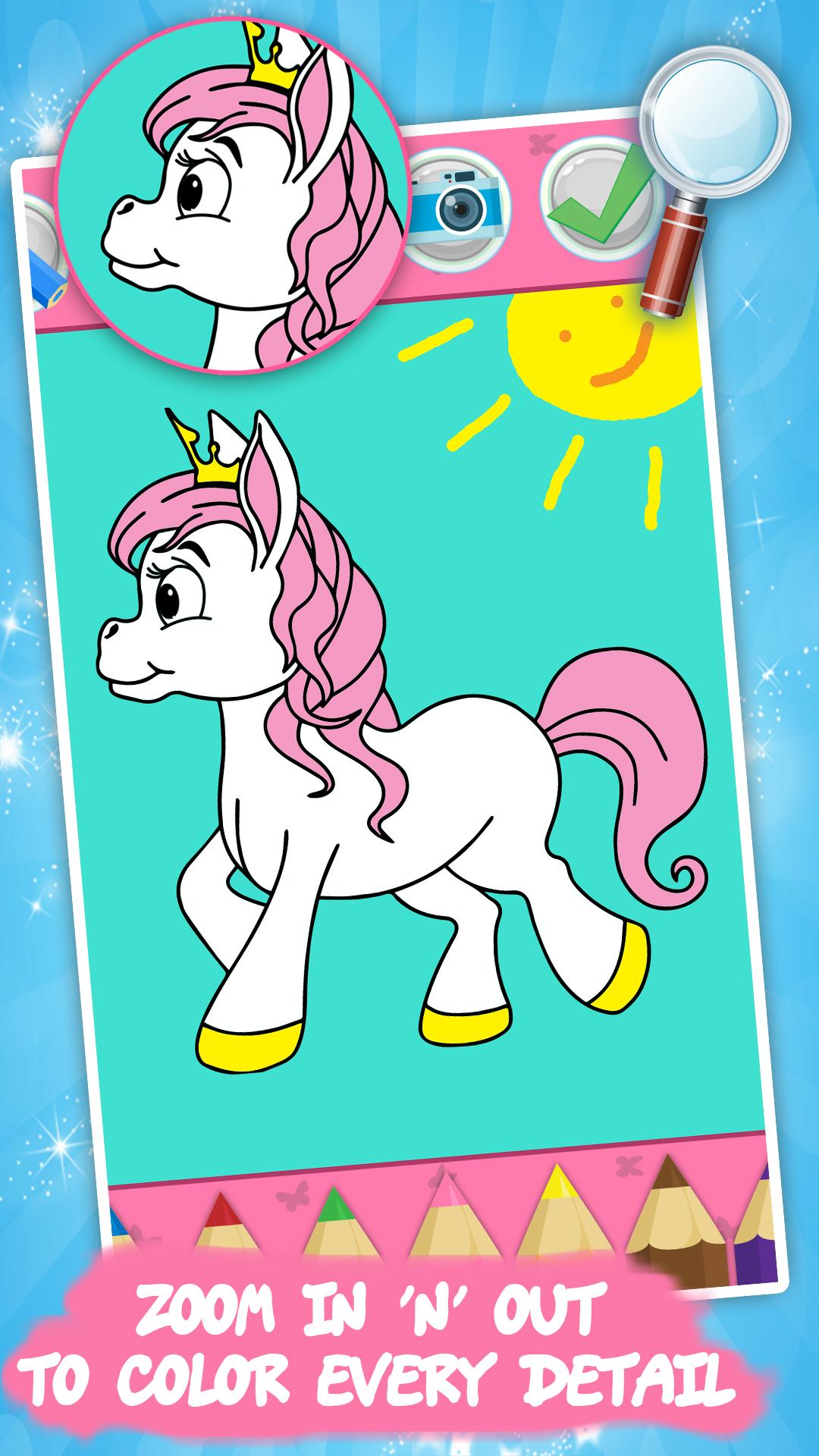 اسکرین شات 1 بازی Unicorn Kids Coloring Book